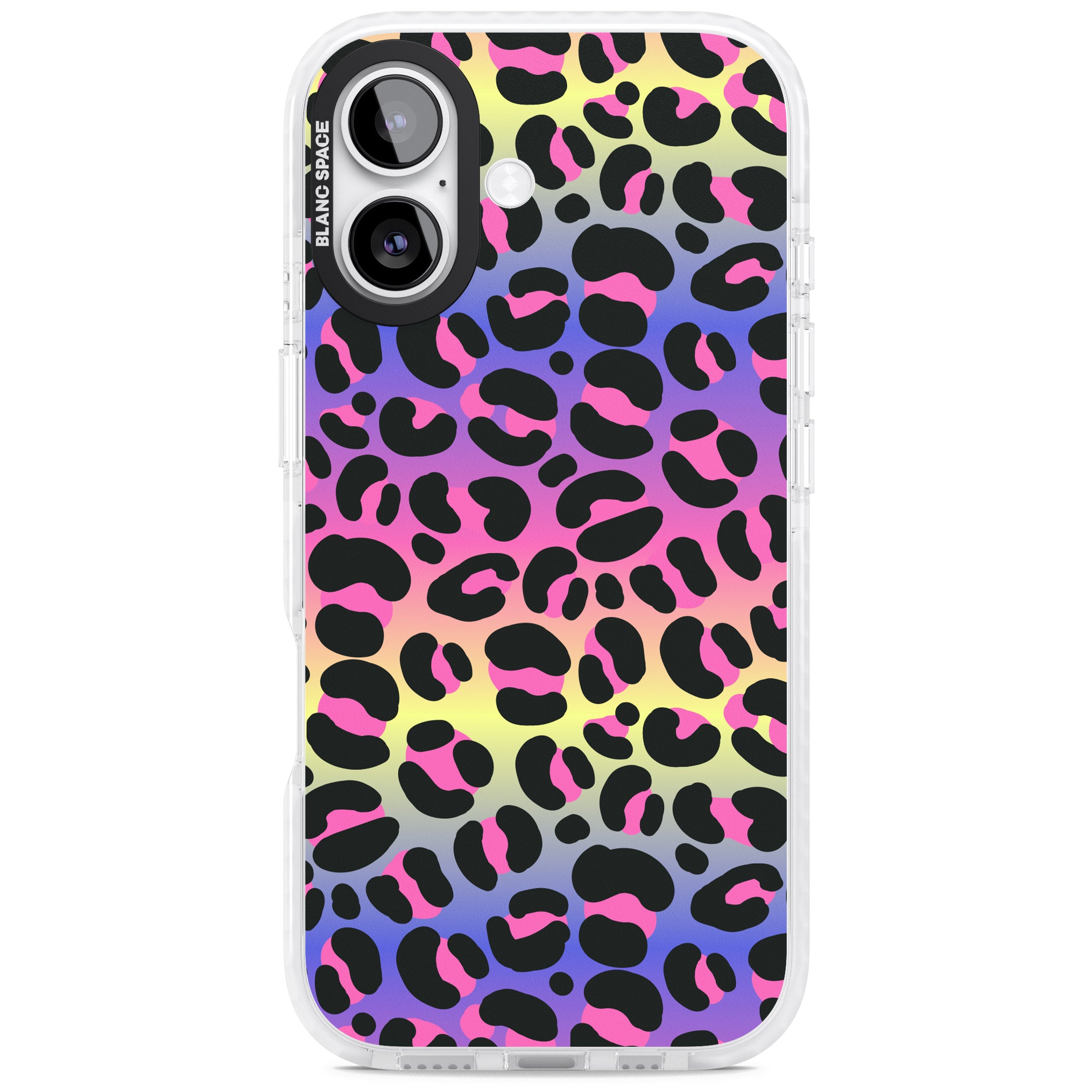 Rainbow Gradient Leopard iPhone 17 Impact Clear Phone Case