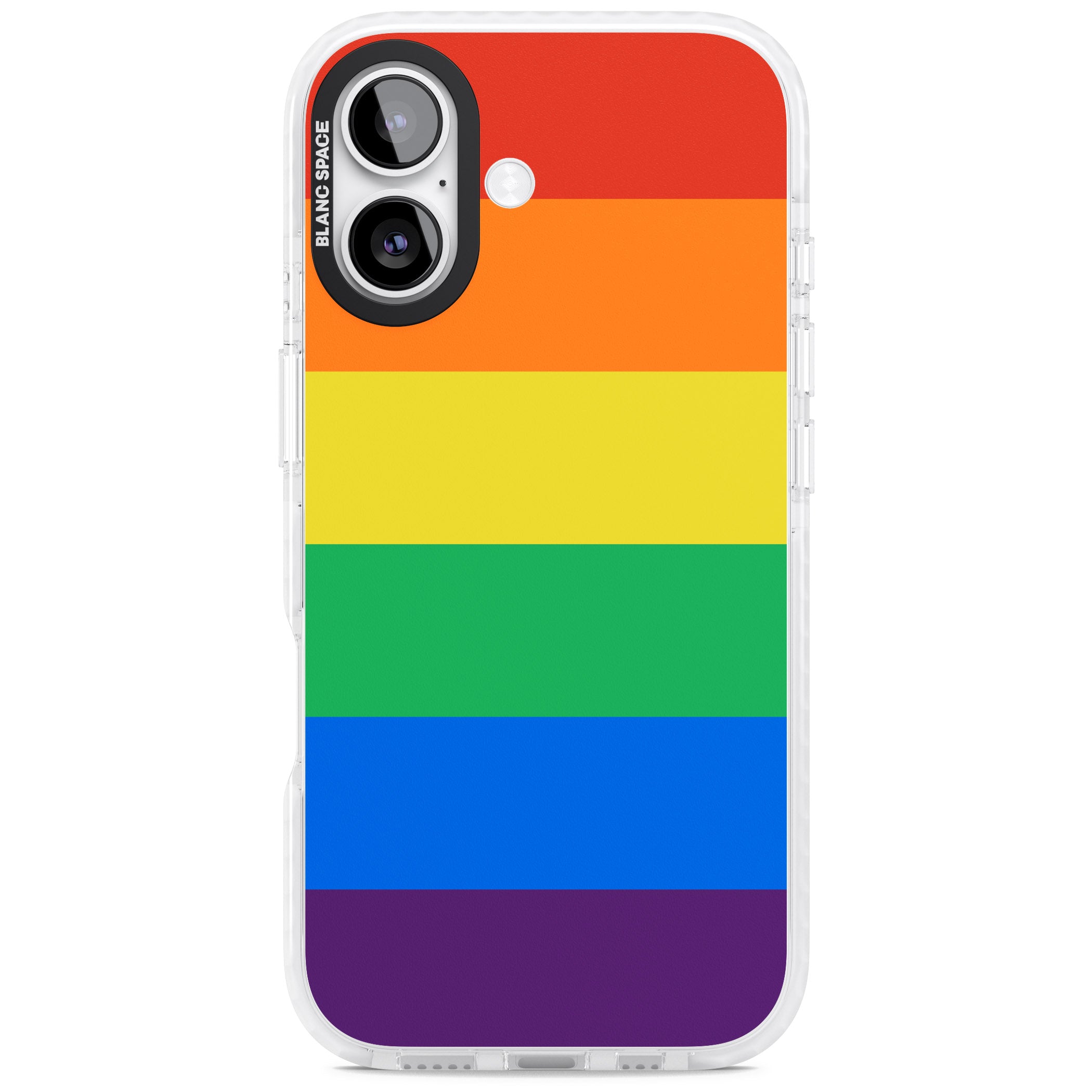 Rainbow Stripes iPhone 17 Impact Clear Phone Case