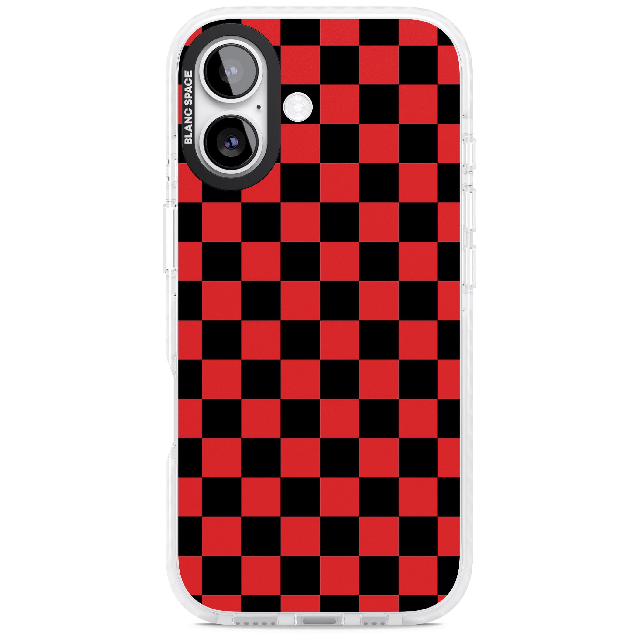 Red Black Checkered iPhone 17 Impact Clear Phone Case