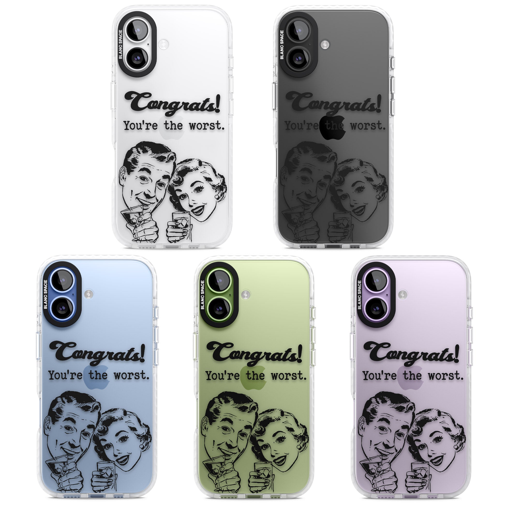 Congrats Youre The Worst iPhone 17 Impact Clear Phone Case APT Impact Protection