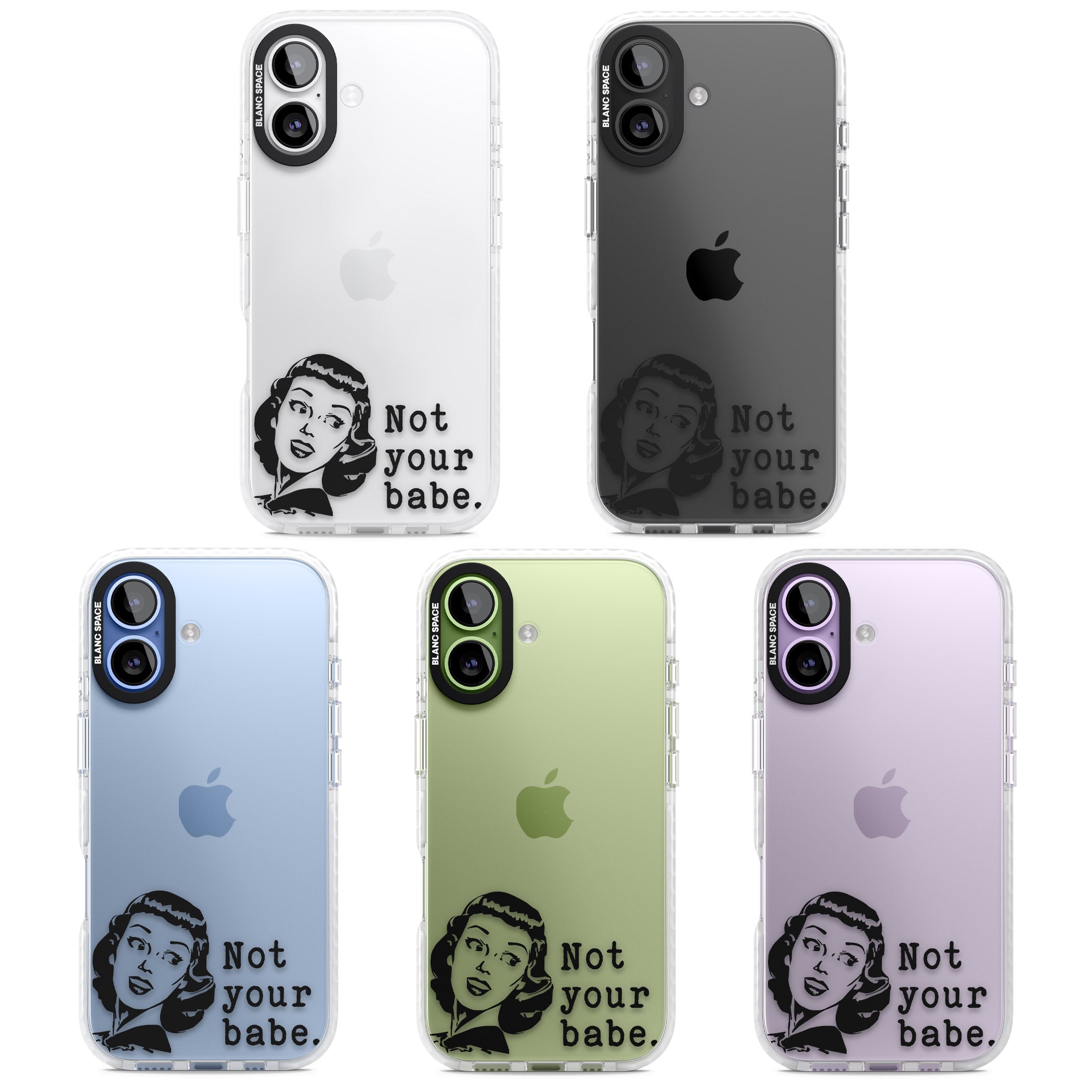 Not Your Babe iPhone 17 Impact Clear Phone Case APT Impact Protection
