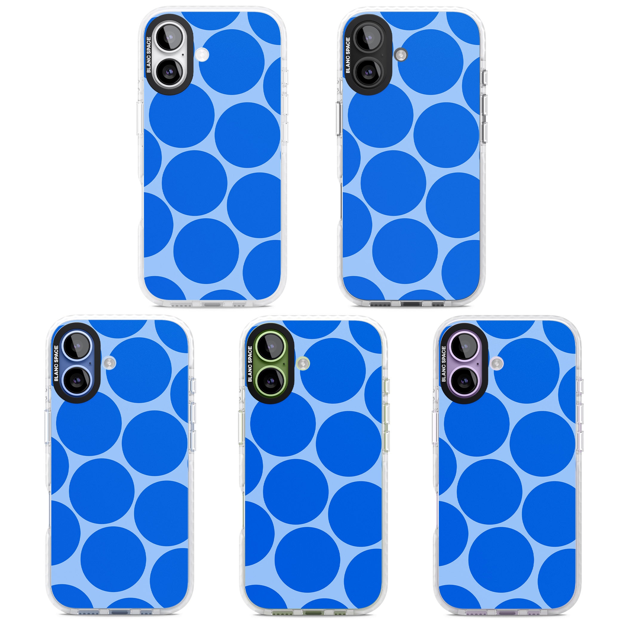 Retro Blue Dot iPhone 17 Impact Clear Phone Case APT Impact Protection