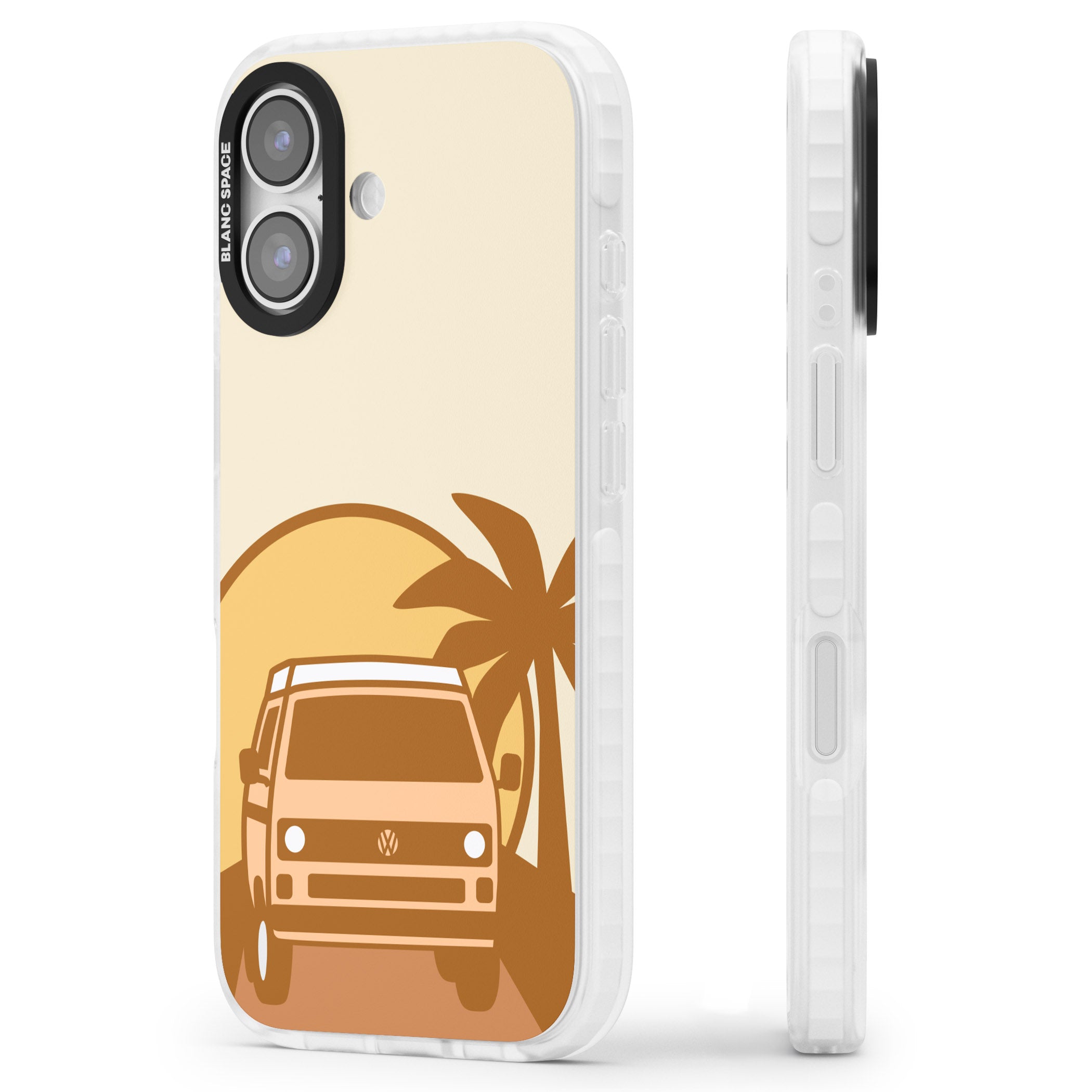 Sunset Van iPhone 17 Impact Clear Phone Case Side Profile