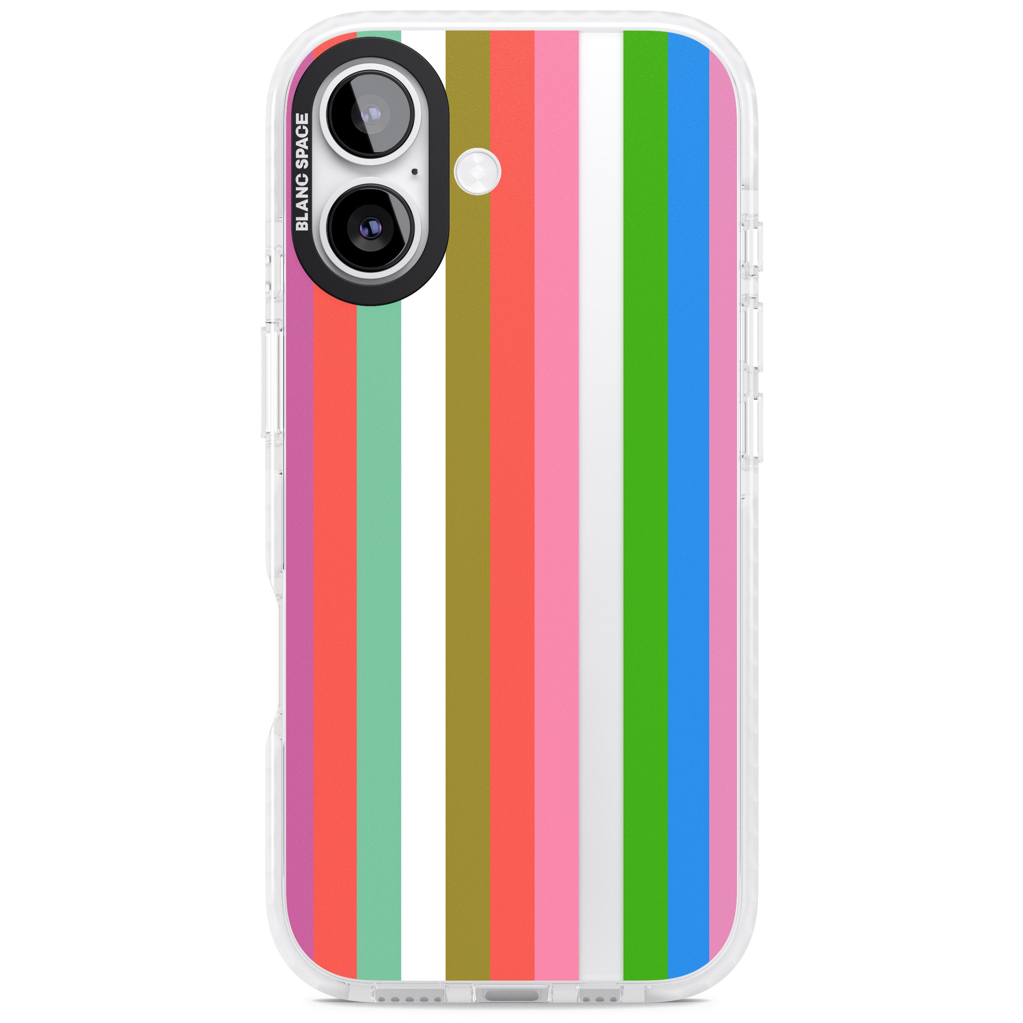 Vibrant Stripes iPhone 17 Impact Clear Phone Case