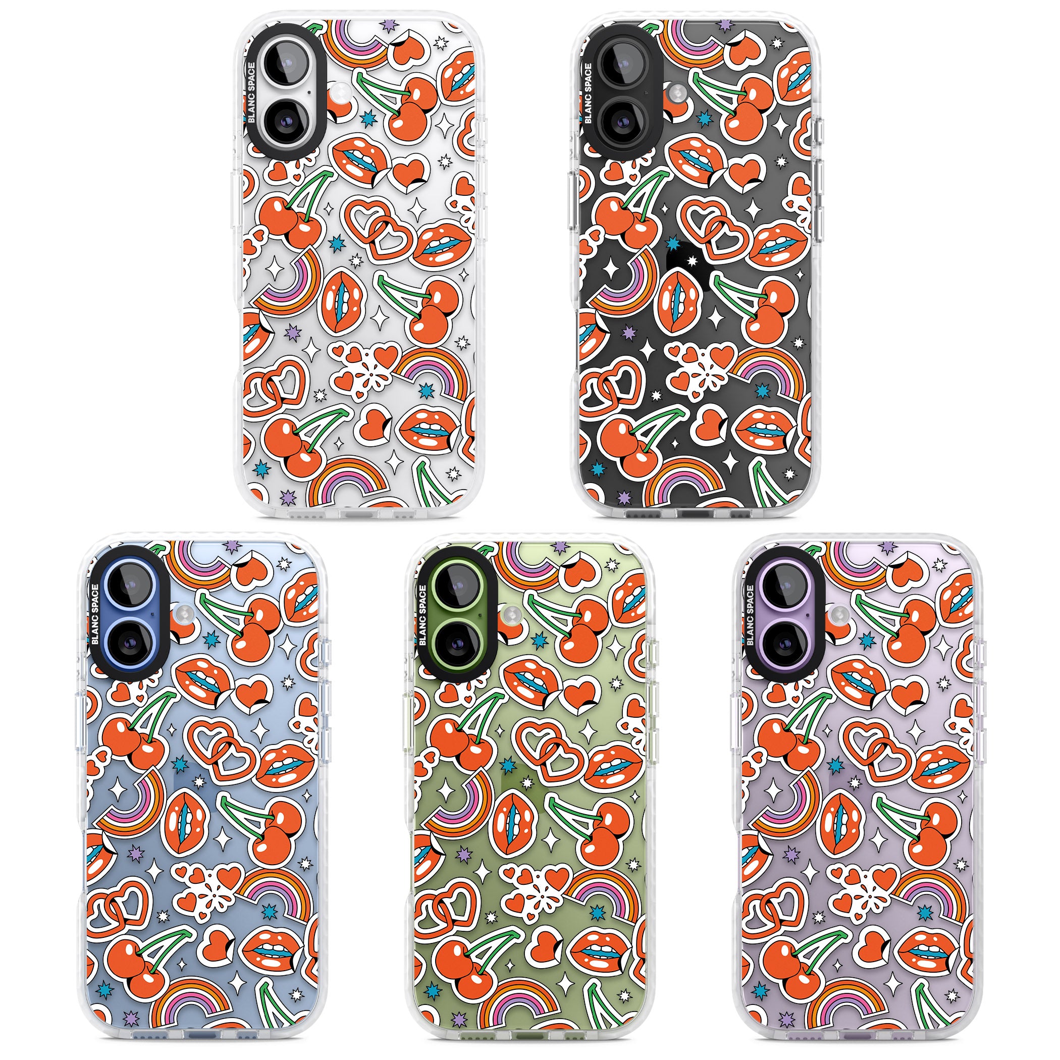 Red Sticker Pop iPhone 17 Impact Clear Phone Case APT Impact Protection