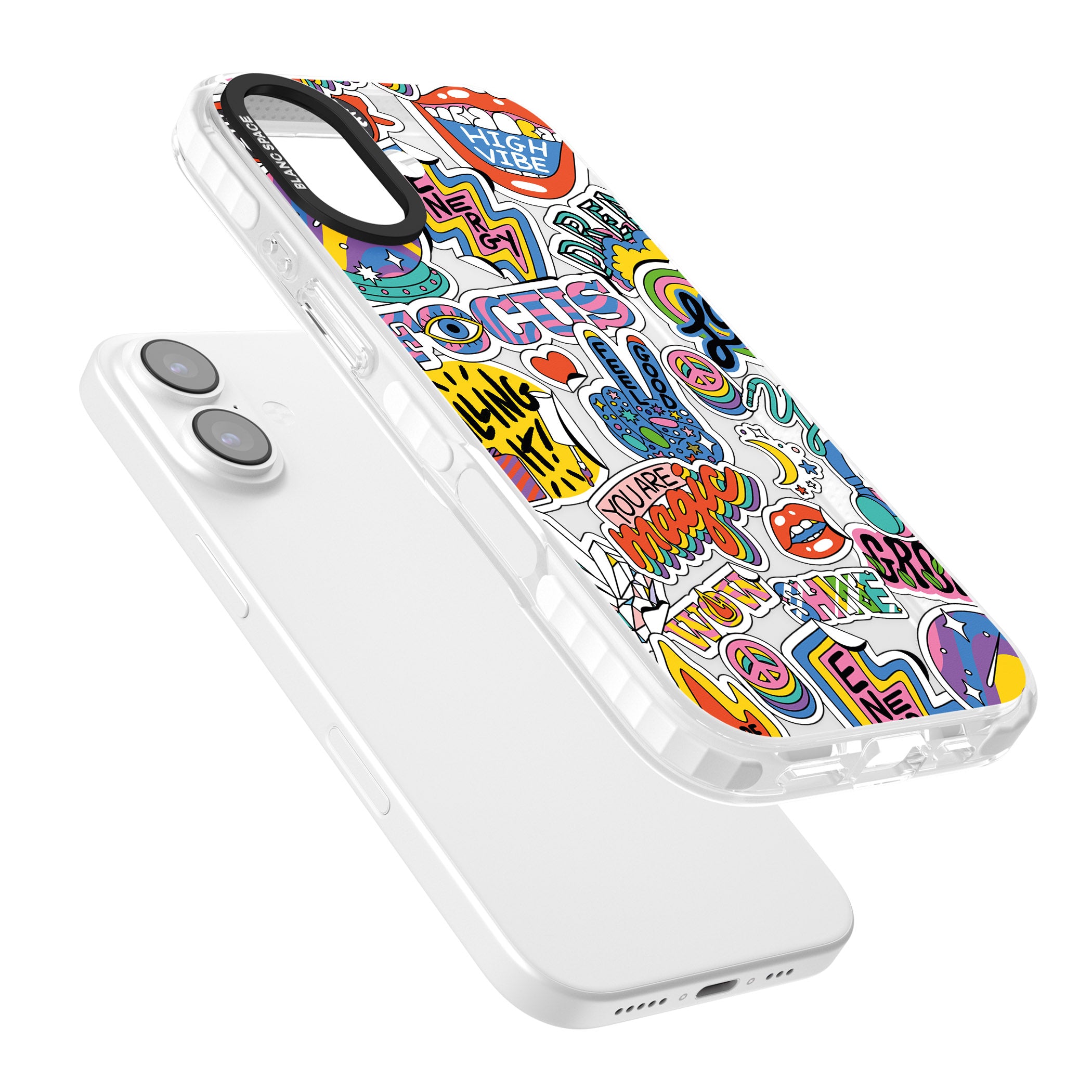 Magic Sticker Collage iPhone 17 Impact Clear Phone Case Colours