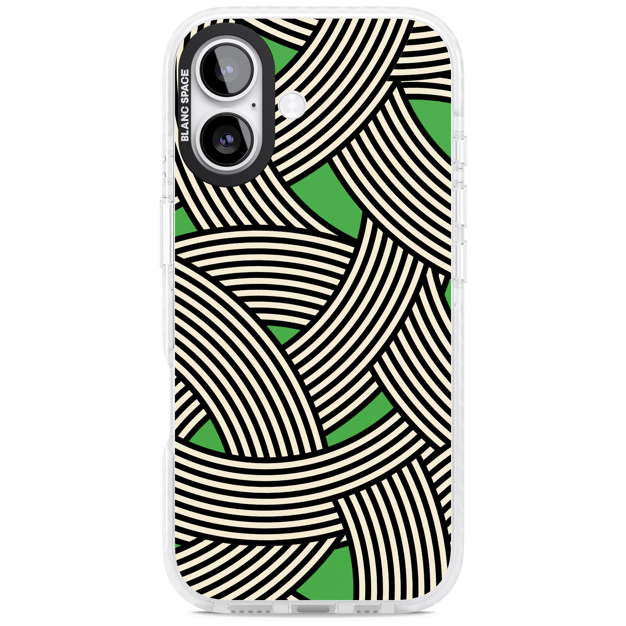 Green Optic Waves iPhone 17 Impact Clear Phone Case