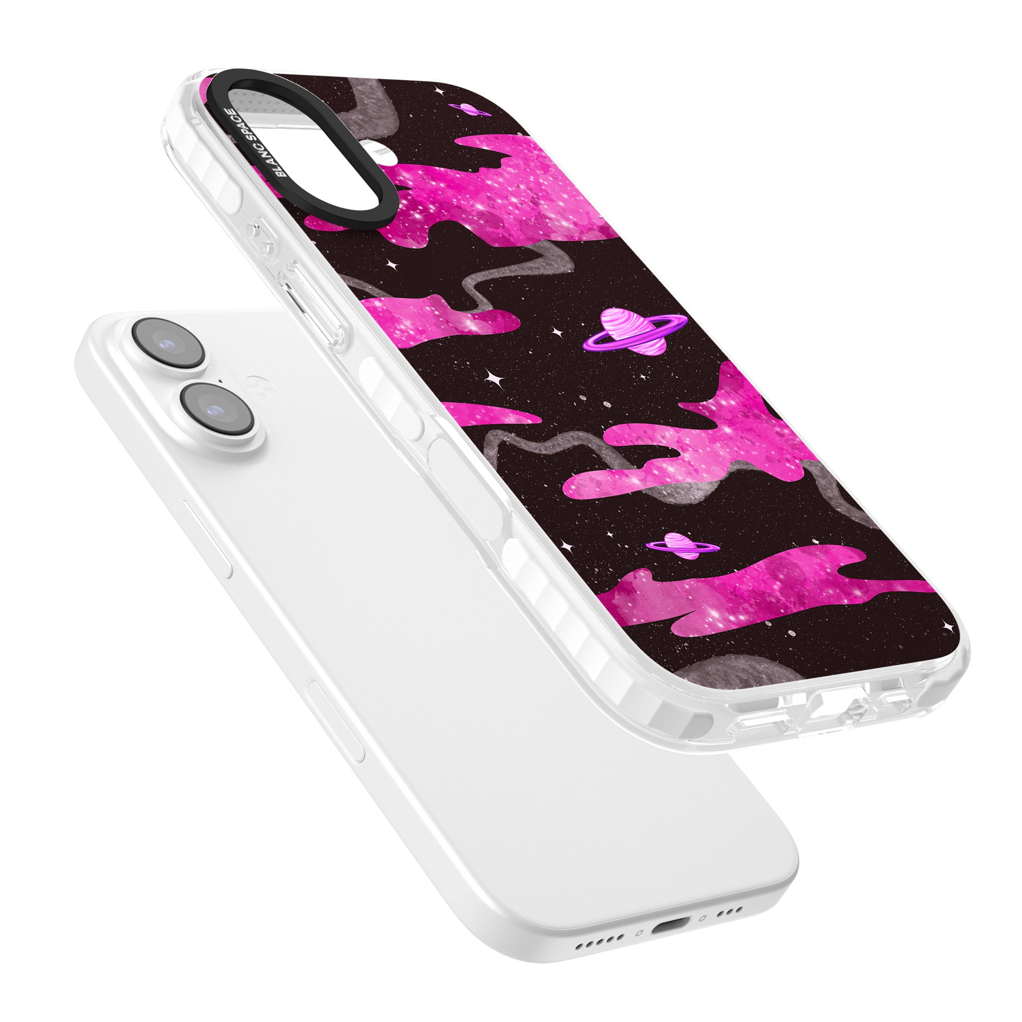 Pink Galaxy iPhone 17 Impact Clear Phone Case Colours