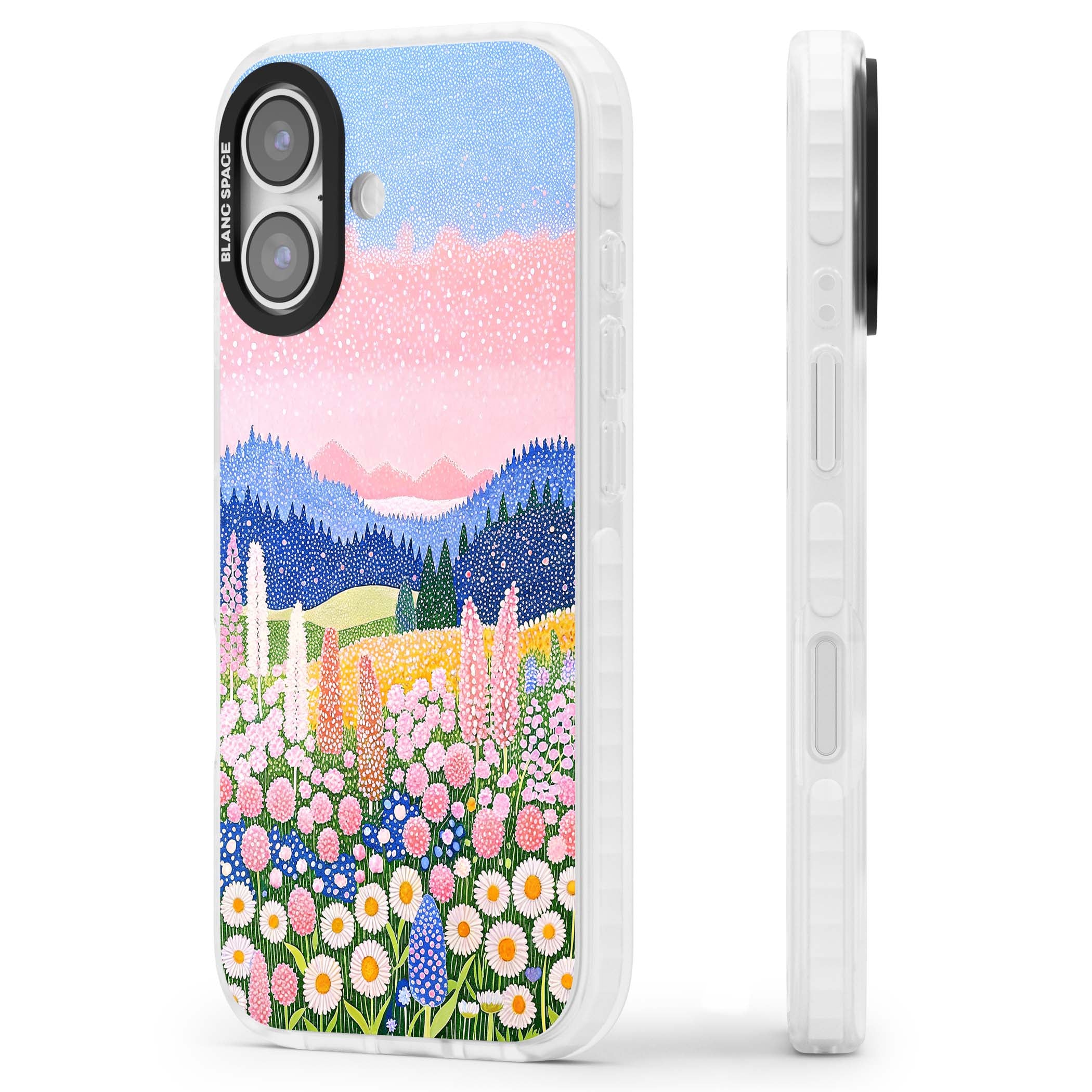 Valley Horizon cottagecore iPhone case | Black Impact case for iPhone 17