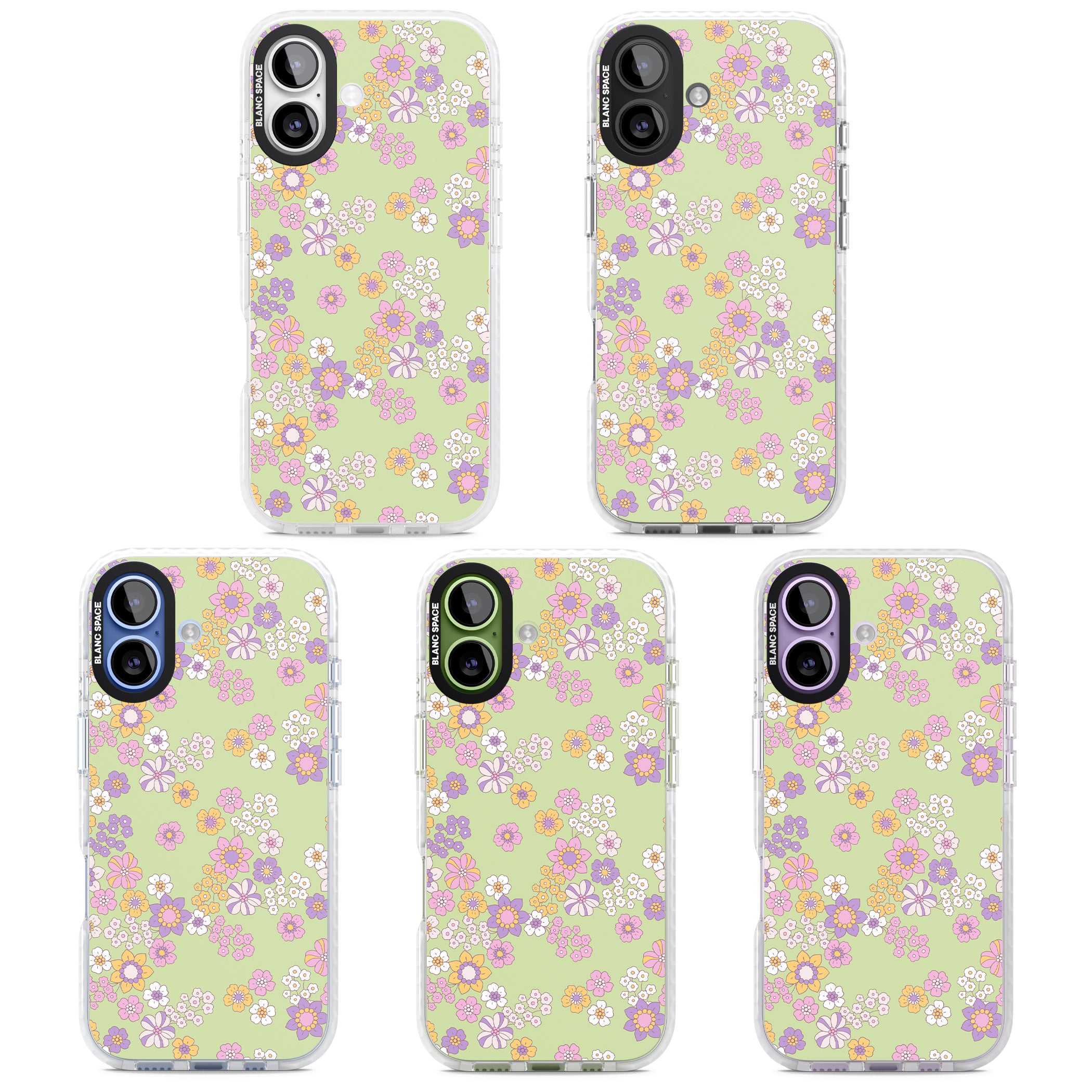 Grass Green Flowers iPhone 17 Impact Clear Phone Case APT Impact Protection