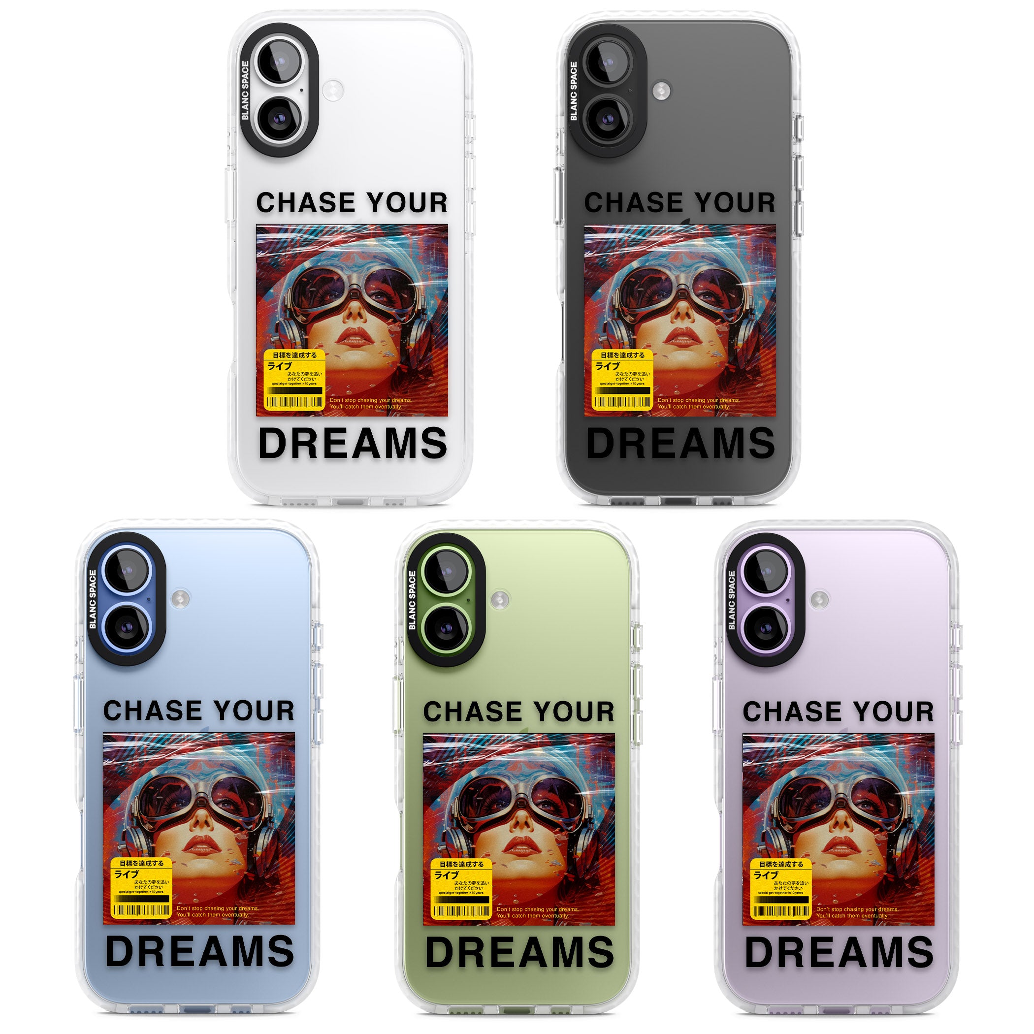 Chase Your Dreams iPhone 17 Impact Clear Phone Case APT Impact Protection