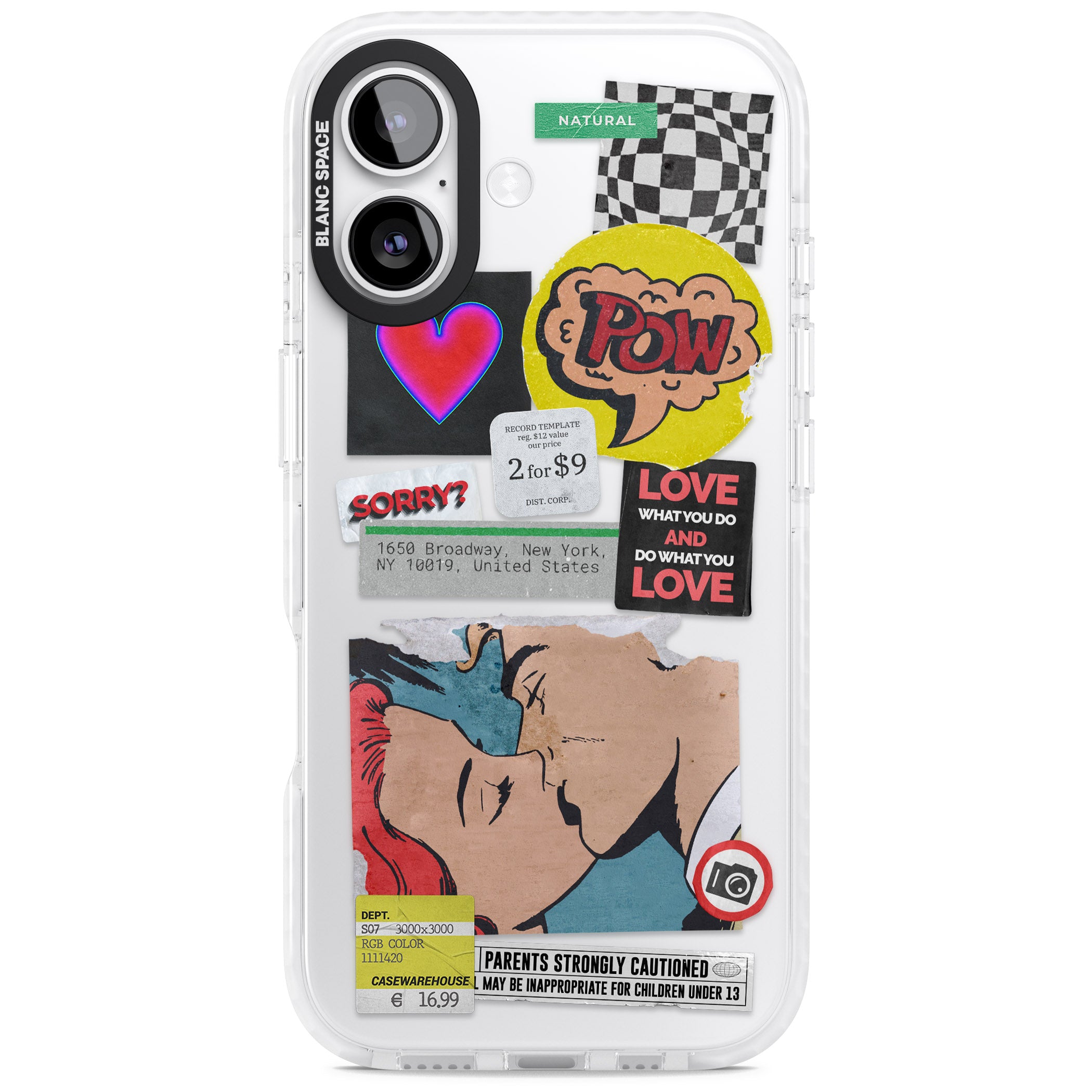 Retro Sticker Mix iPhone 17 Impact Clear Phone Case