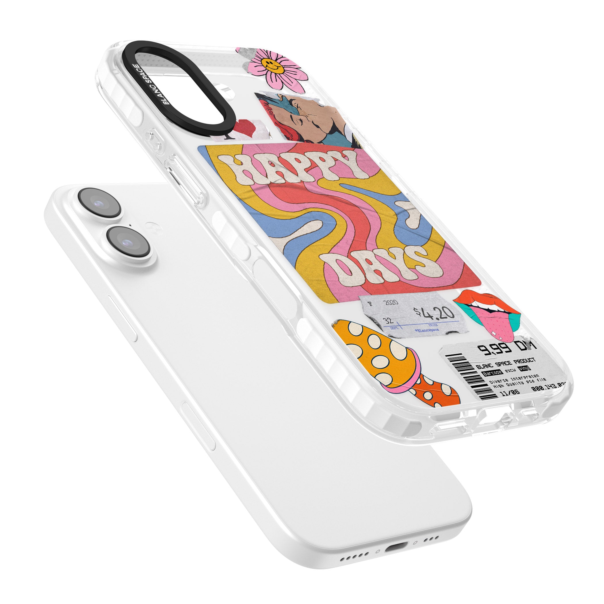 Groovy Trip iPhone 17 Impact Clear Phone Case Colours