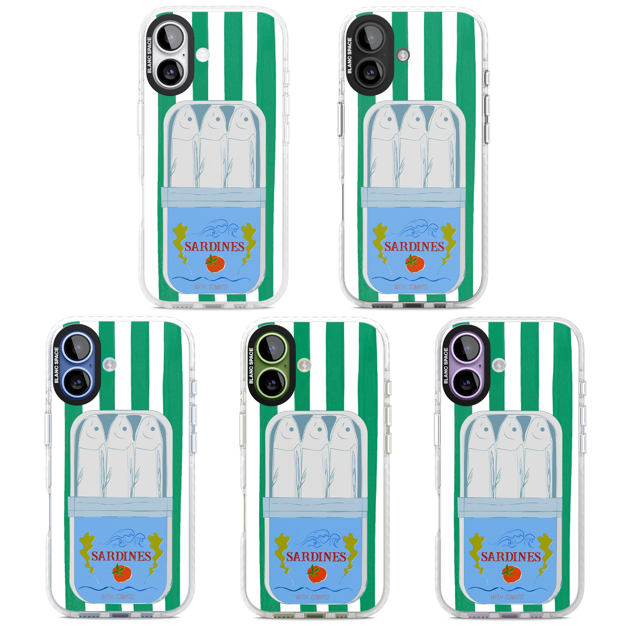 Italian Coastal Sardines iPhone 17 Impact Clear Phone Case APT Impact Protection