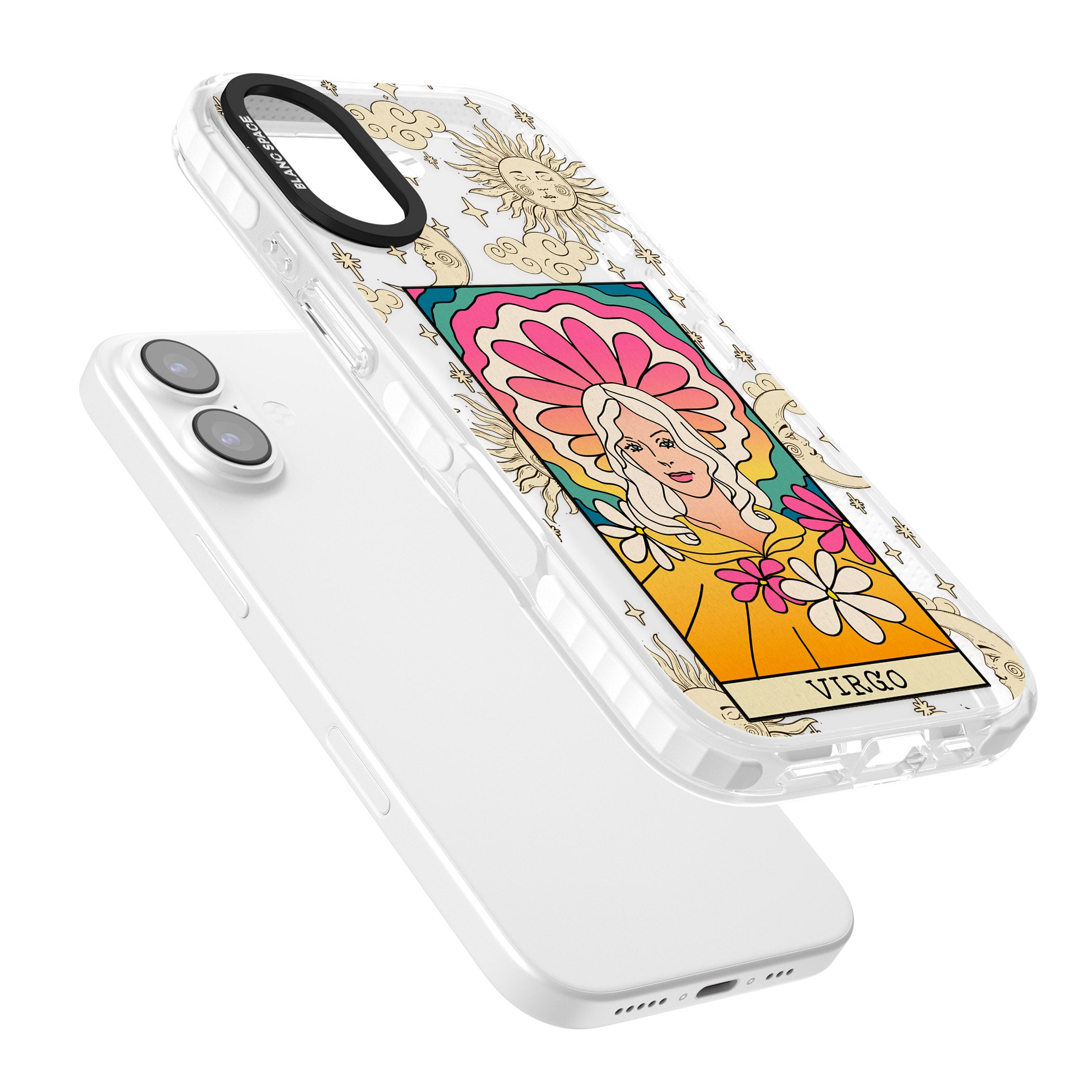 Celestial Zodiac Virgo iPhone 17 Impact Clear Phone Case Colours