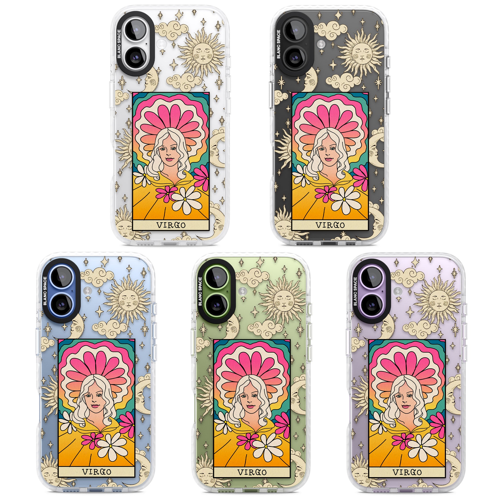 Celestial Zodiac Virgo iPhone 17 Impact Clear Phone Case APT Impact Protection