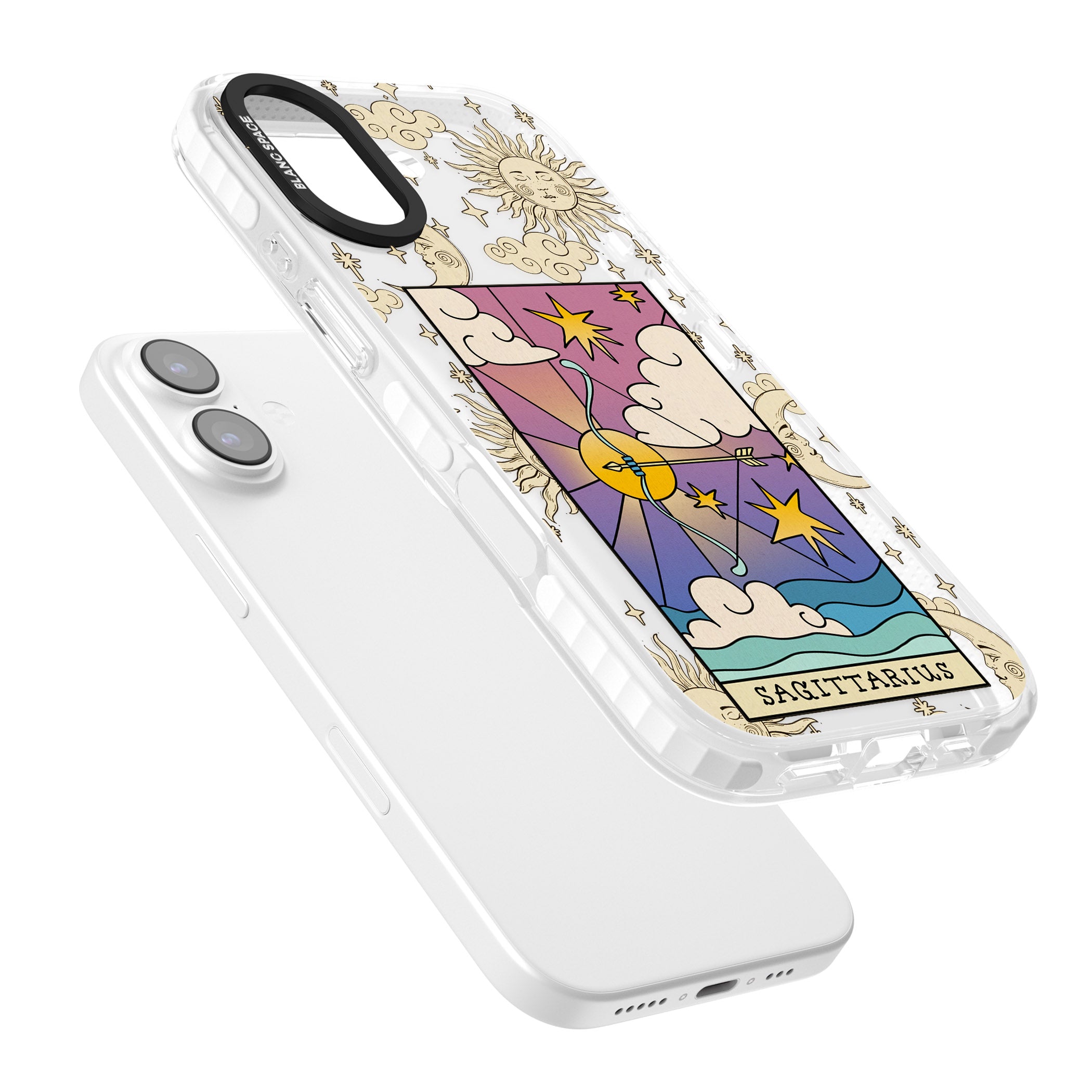 Celestial Zodiac Sagittarius iPhone 17 Impact Clear Phone Case Colours