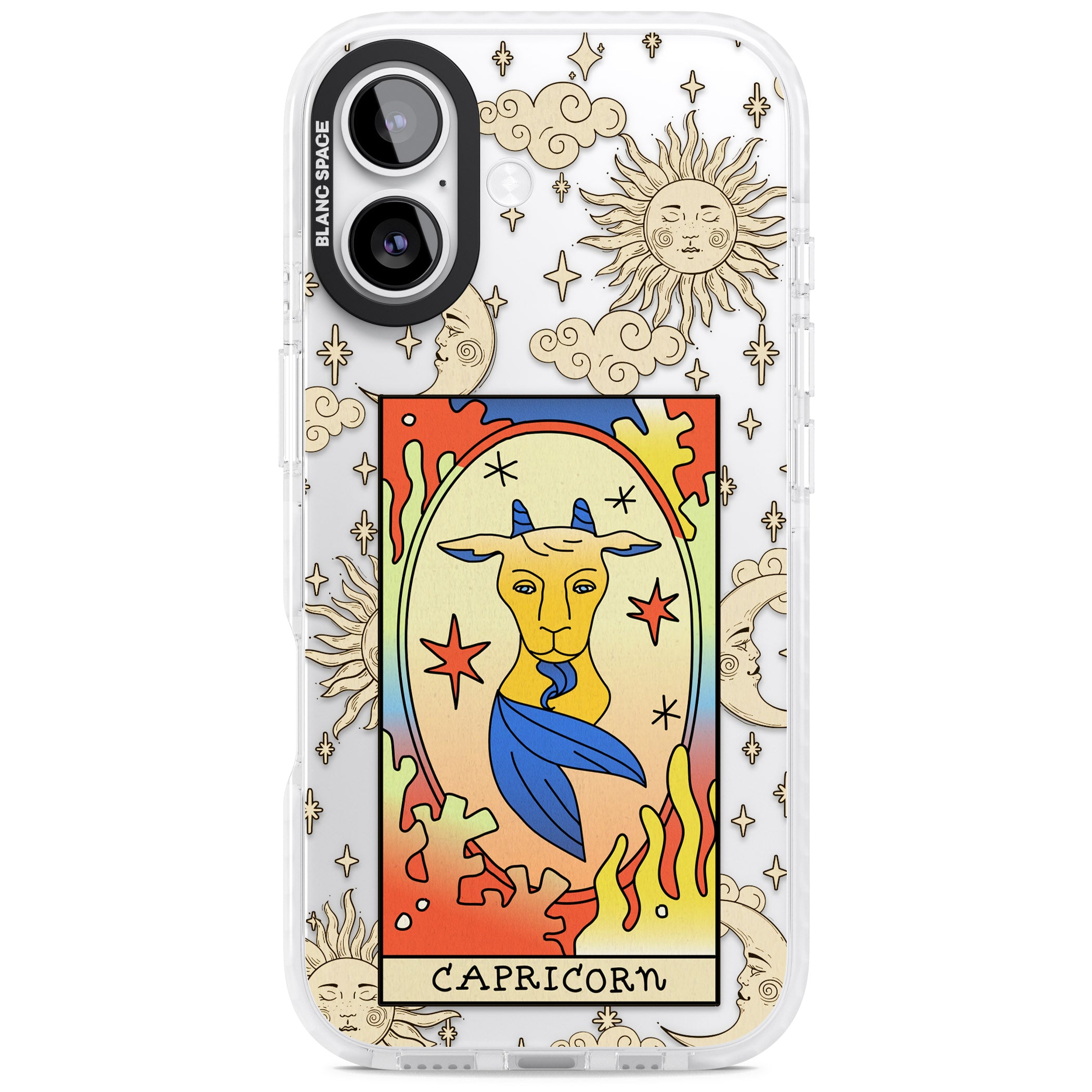 Celestial Zodiac Capricorn iPhone 17 Impact Clear Phone Case