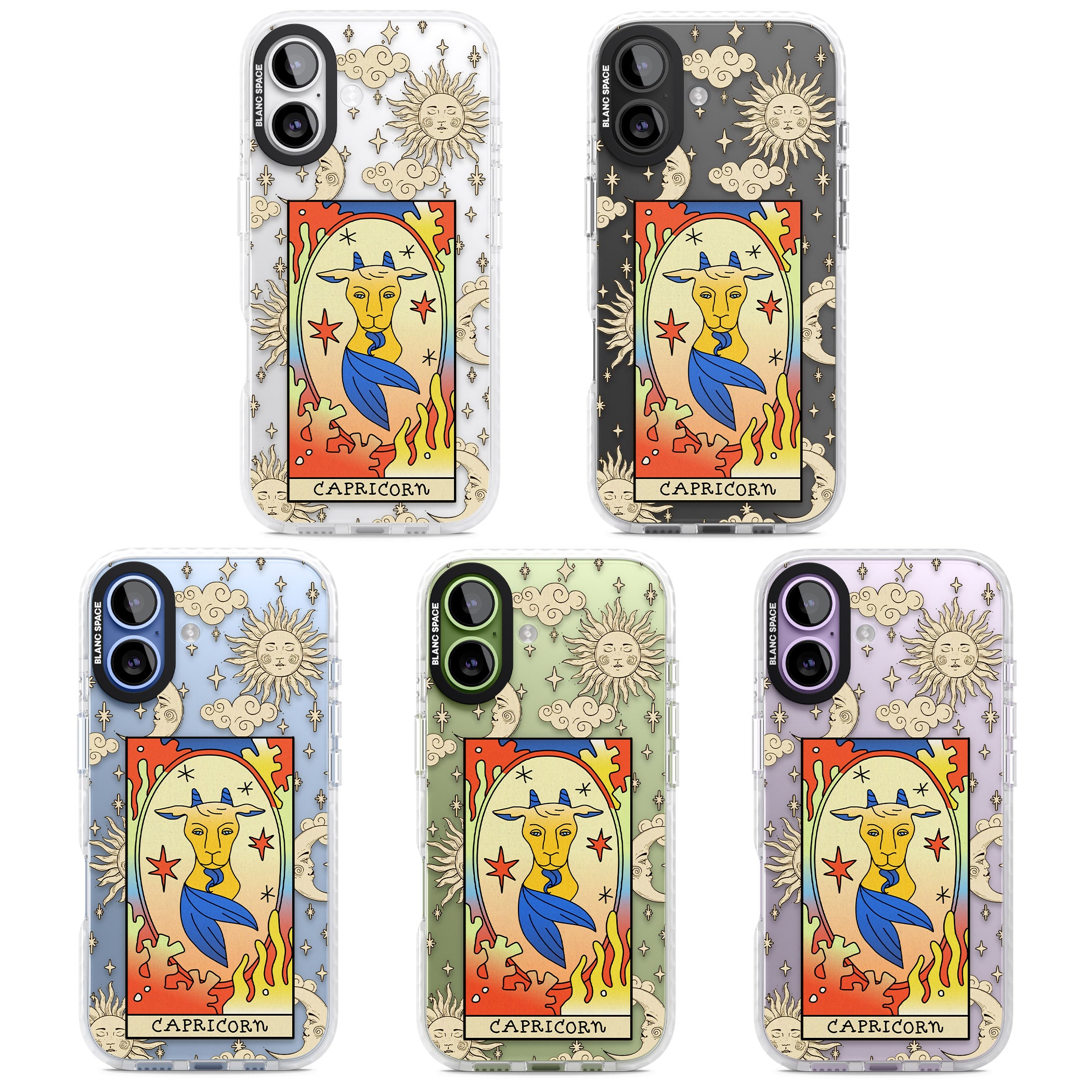 Celestial Zodiac Capricorn iPhone 17 Impact Clear Phone Case APT Impact Protection