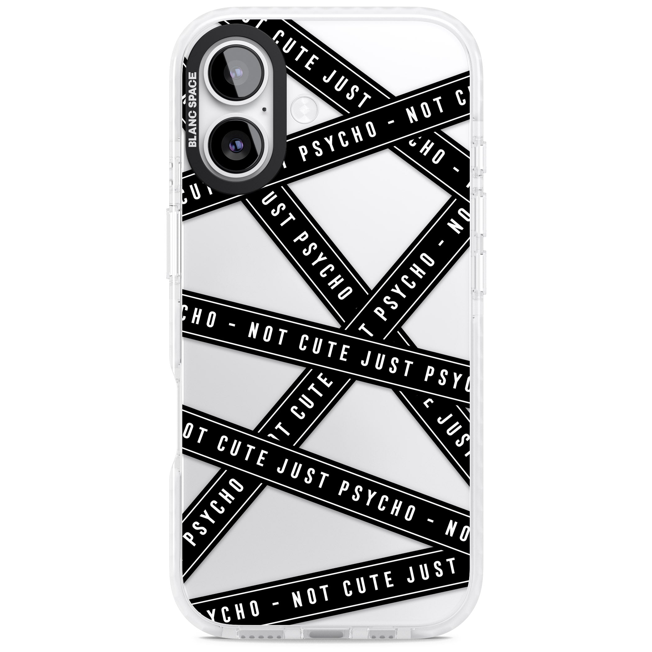 Not Cute Just Psycho iPhone 17 Impact Clear Phone Case