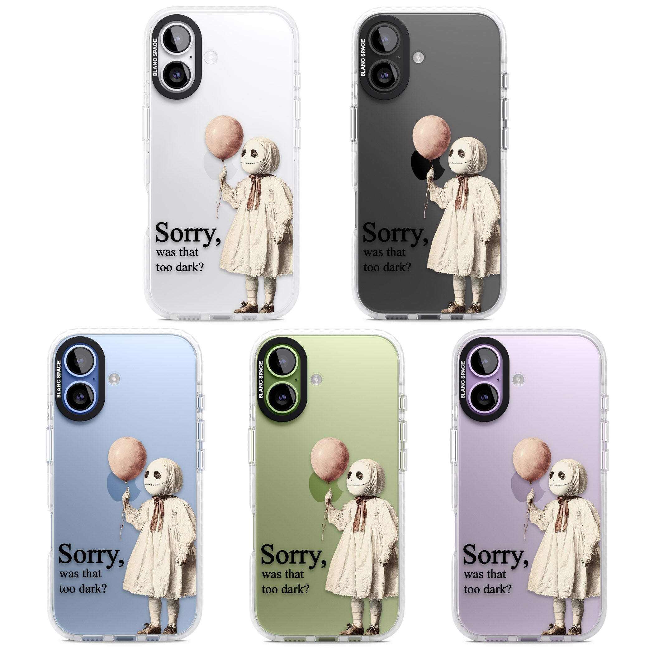 Sorry Was That Too Dark iPhone 17 Impact Clear Phone Case APT Impact Protection