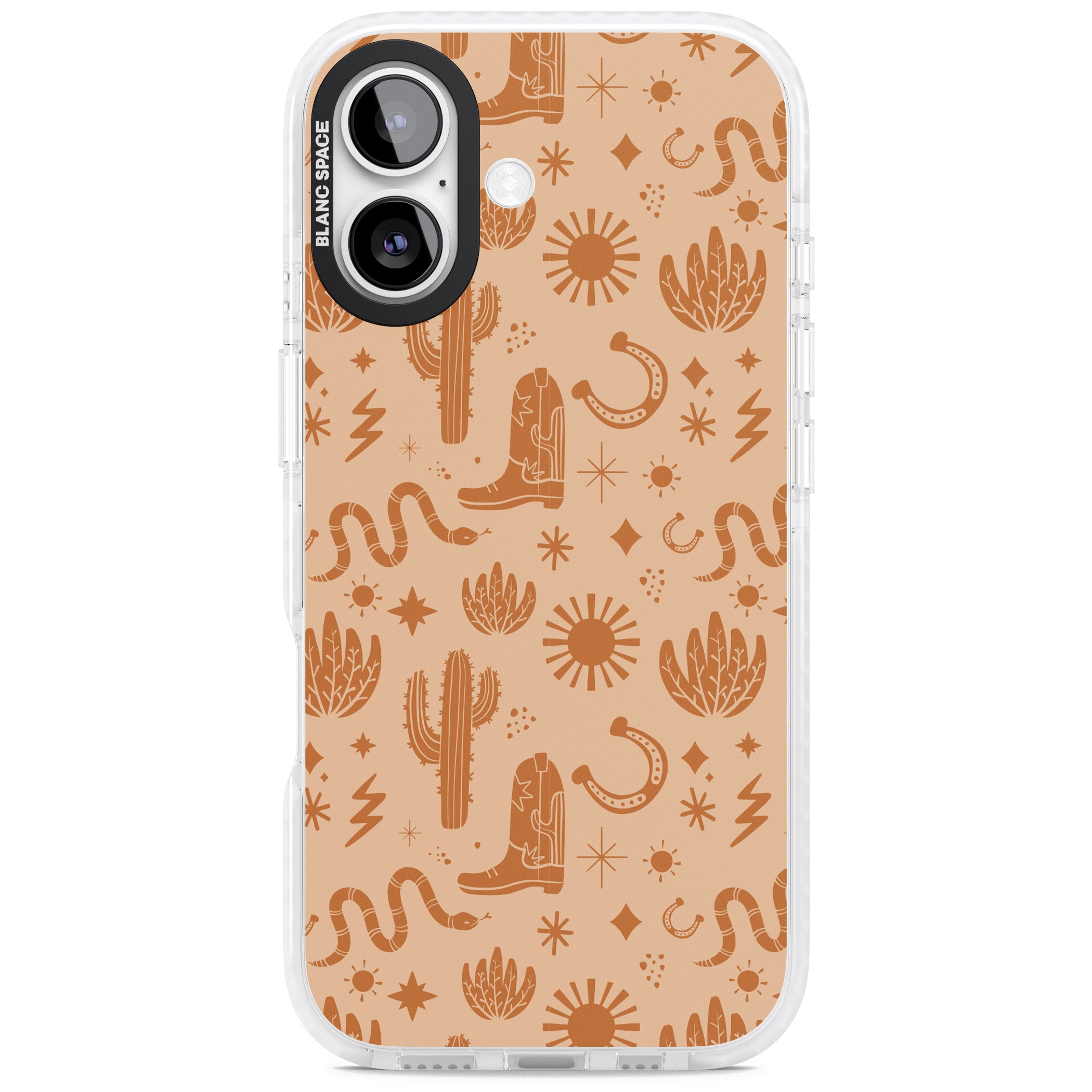Wild West Pattern iPhone 17 Impact Clear Phone Case