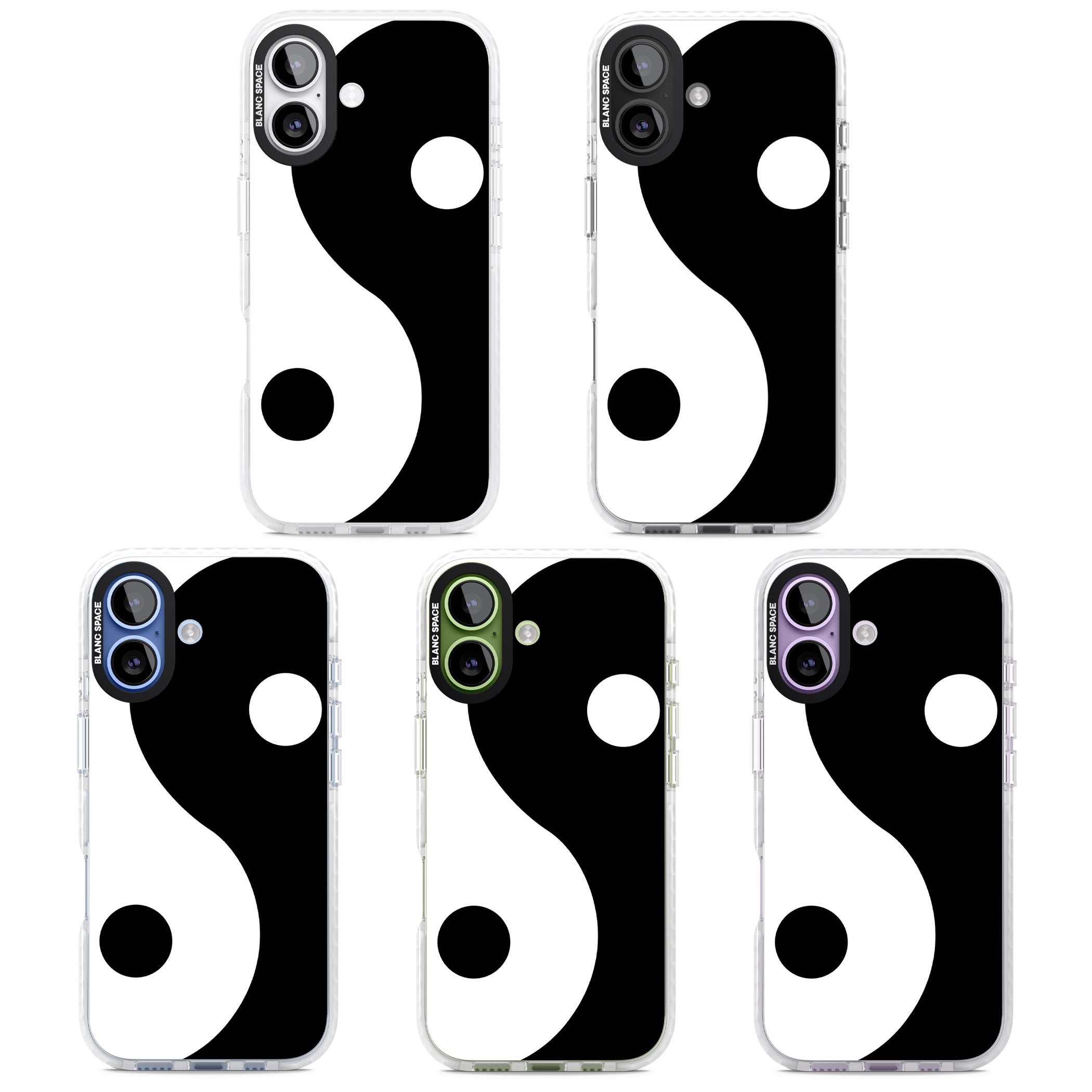 Large Yin Yang iPhone 17 Impact Clear Phone Case APT Impact Protection
