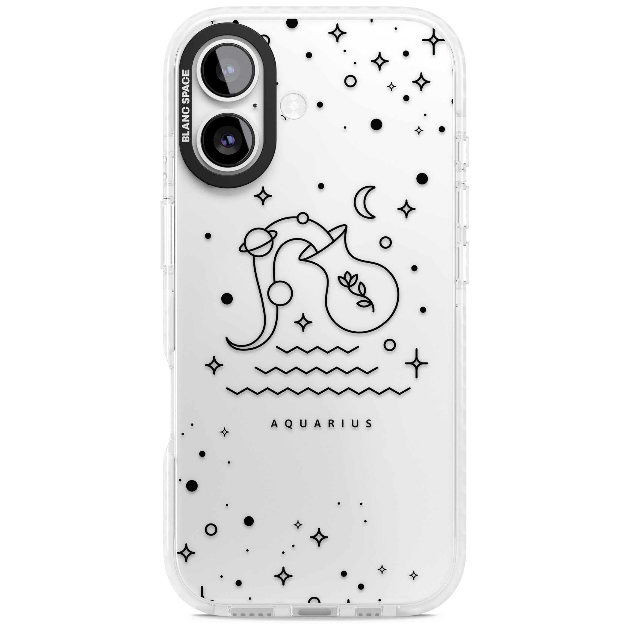 Aquarius Zodiac Symbol iPhone 17 Impact Clear Phone Case