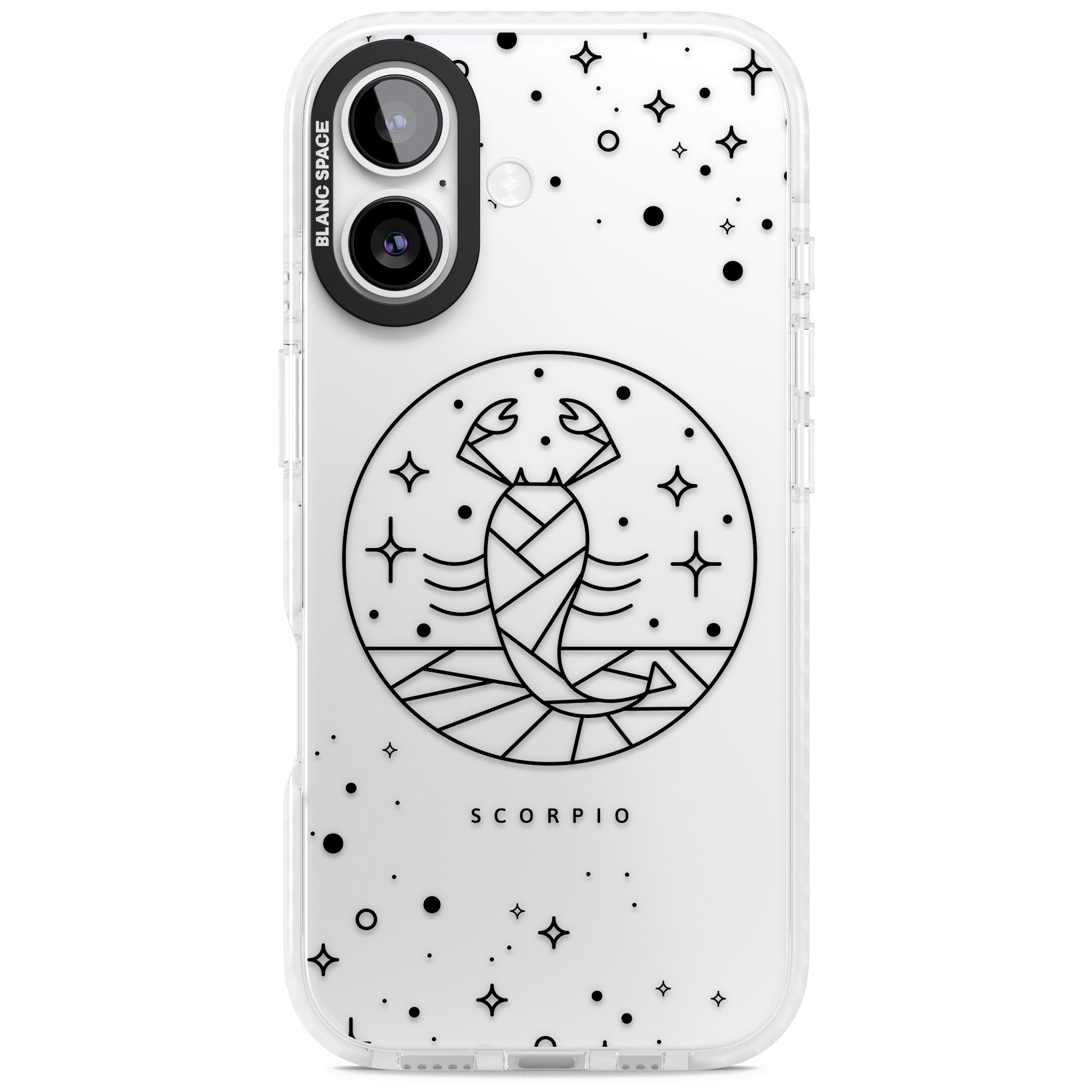 Scorpio Emblem Cosmic Design iPhone 17 Impact Clear Phone Case