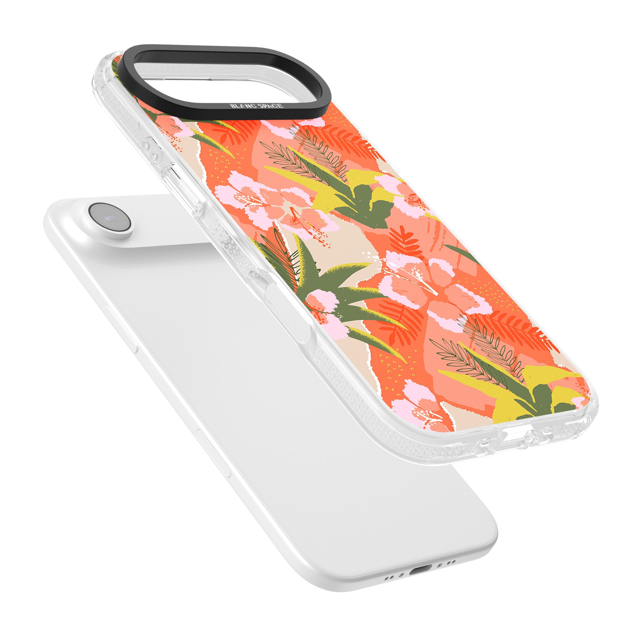 Hawaiian Flowers Abstract Pattern iPhone 17 Air Impact Air Clear Phone Case Colours