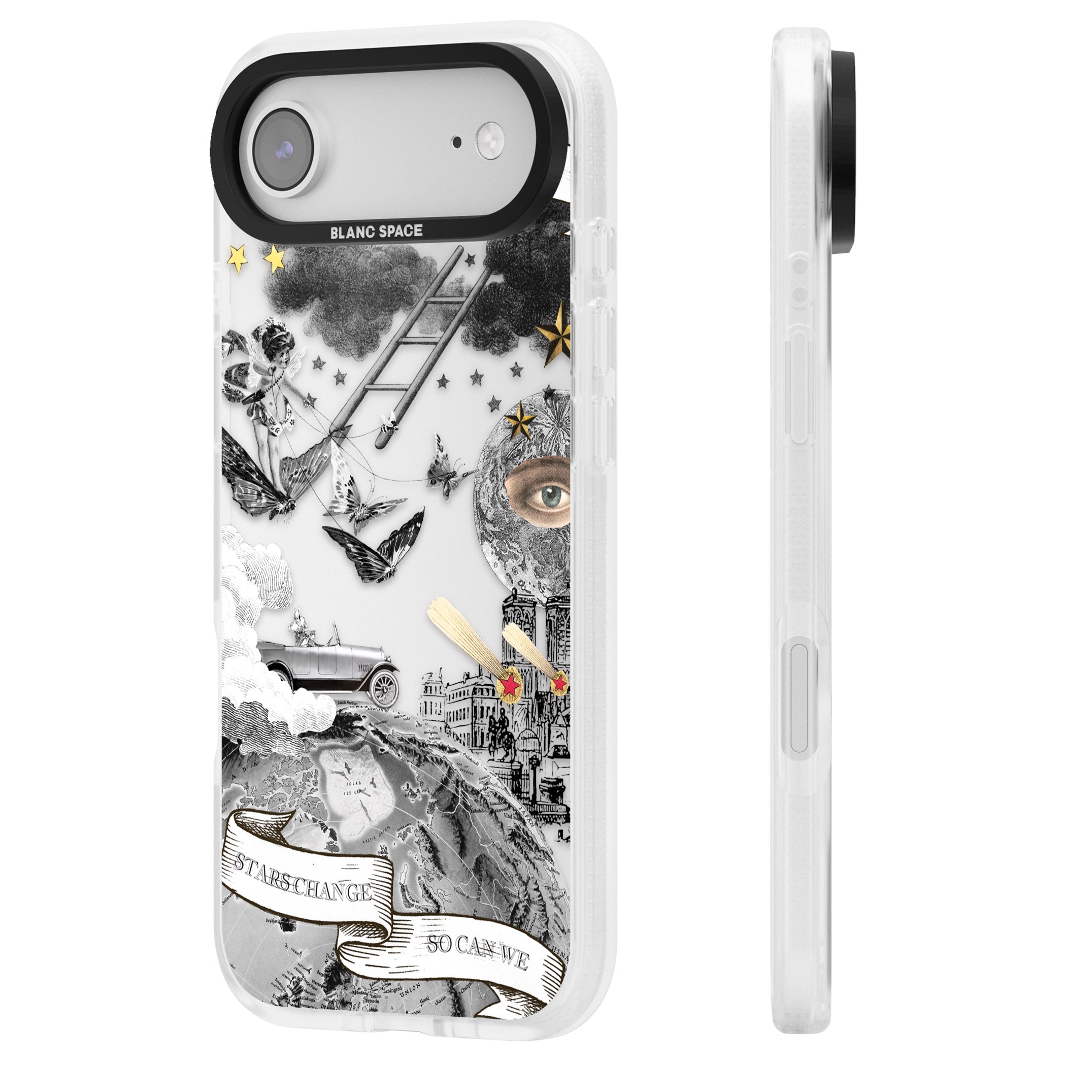 Stars Change So Can We iPhone 17 Air Impact Air Clear Phone Case Side Profile
