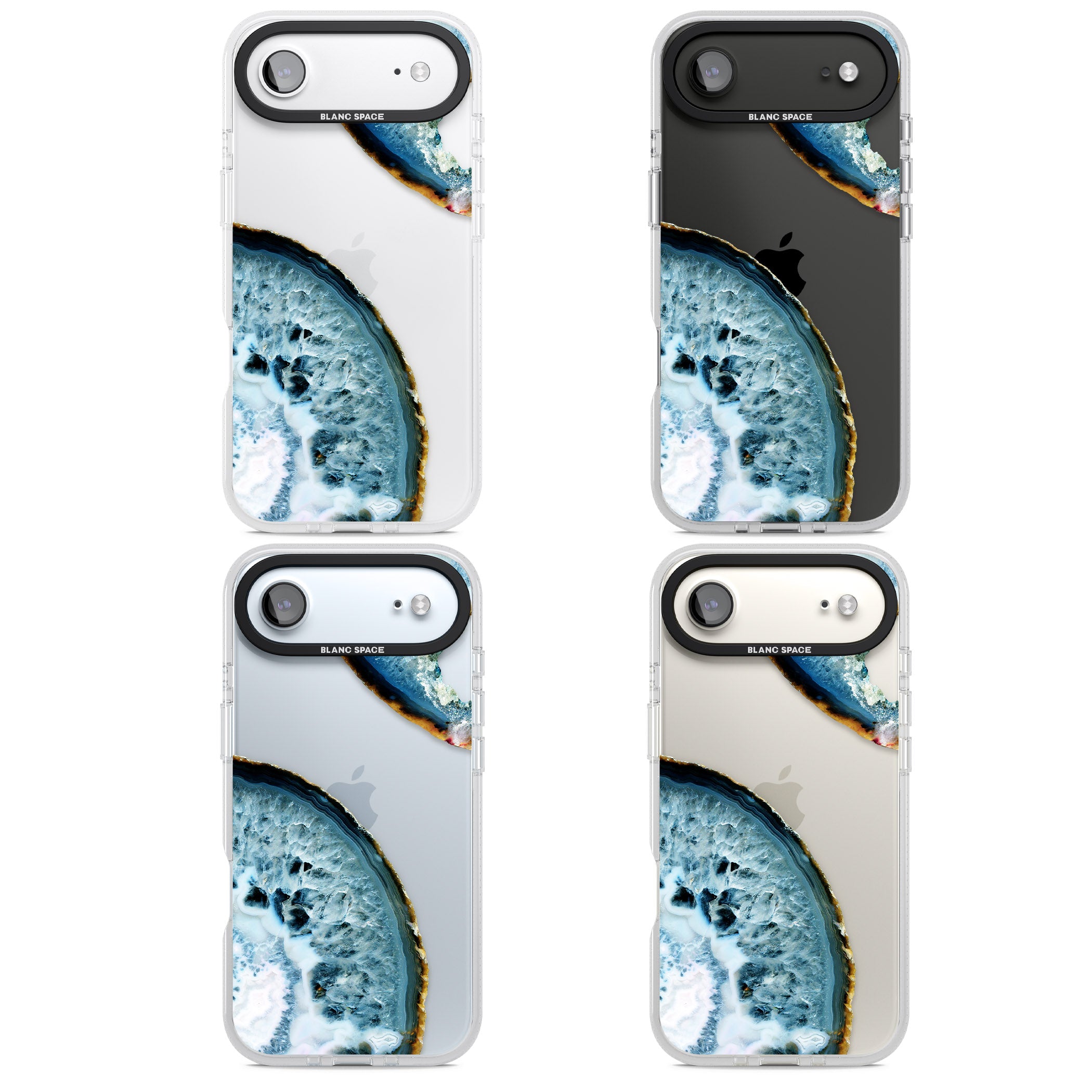 Blue Agate Slice iPhone 17 Air Impact Air Clear Phone Case APT Impact Protection
