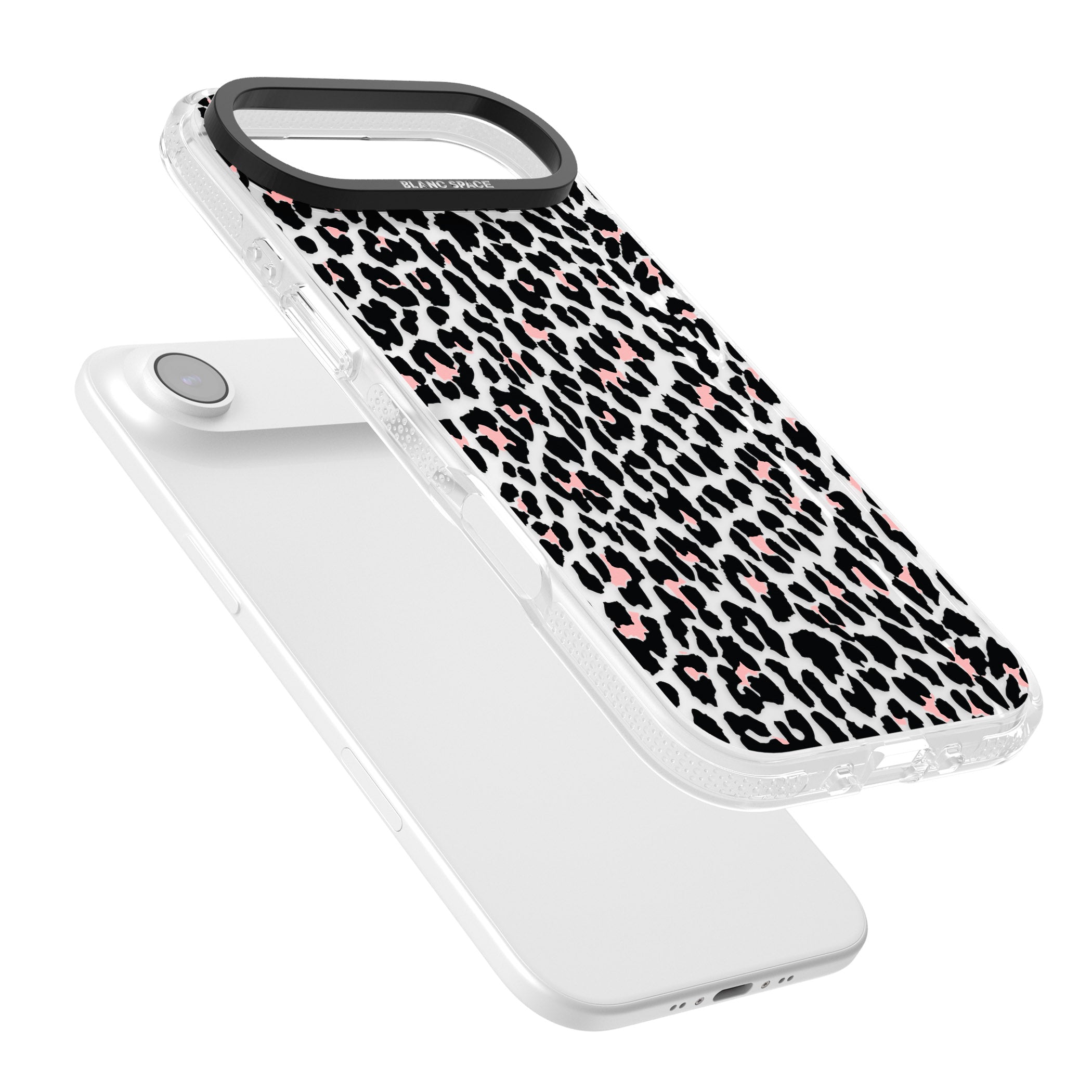 Pink Leopard Print iPhone 17 Air Impact Air Clear Phone Case Colours