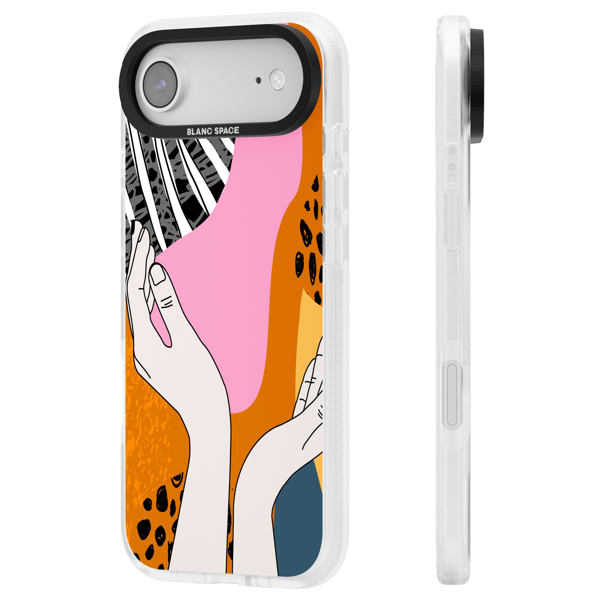 Abstract Vibes iPhone 17 Air Impact Air Clear Phone Case Side Profile