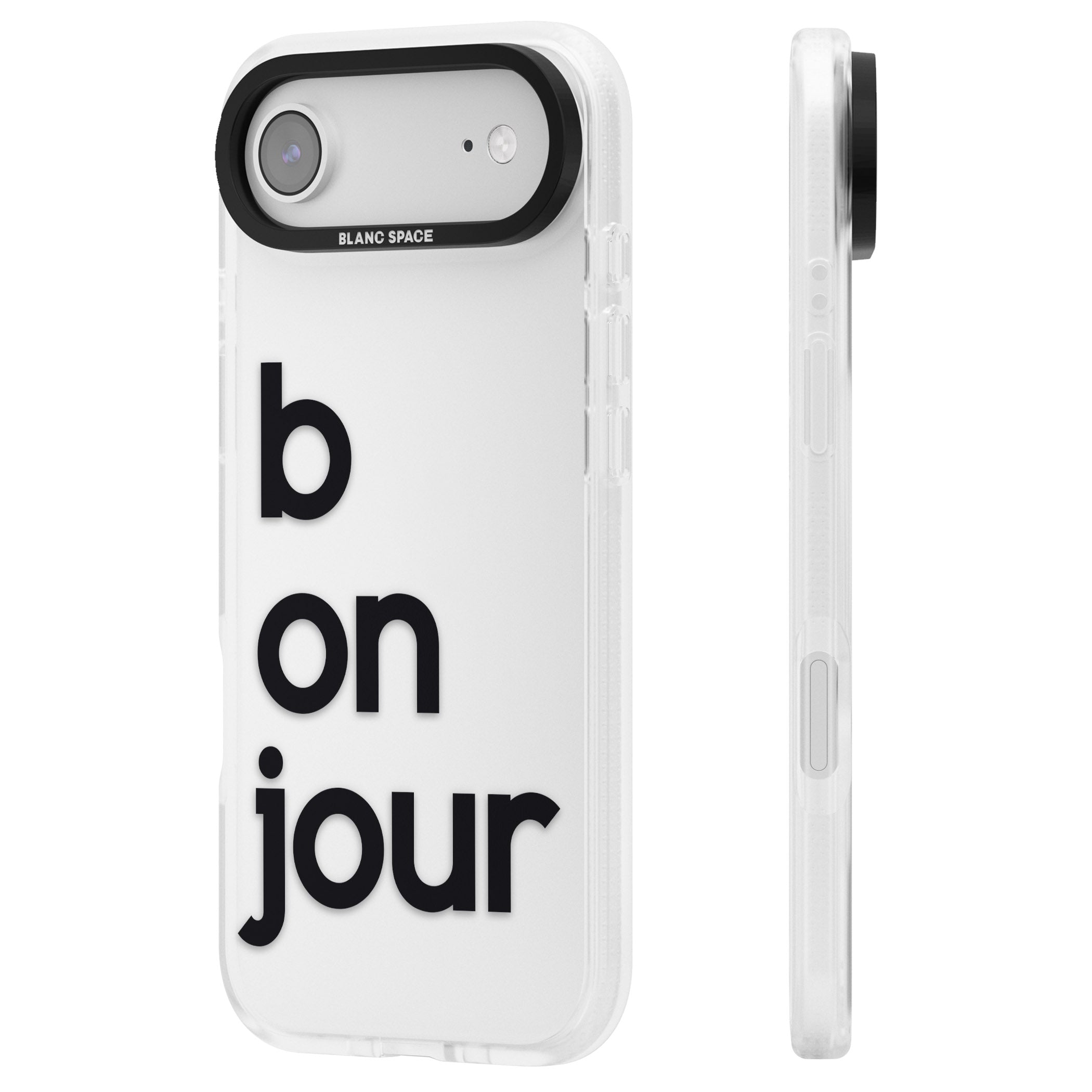 Bonjour iPhone 17 Air Impact Air Clear Phone Case Side Profile