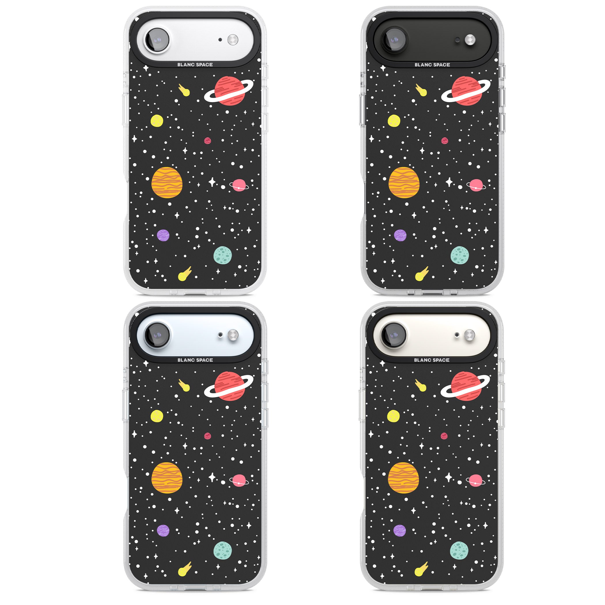 Cute Cartoon Planets iPhone 17 Air Impact Air Clear Phone Case APT Impact Protection