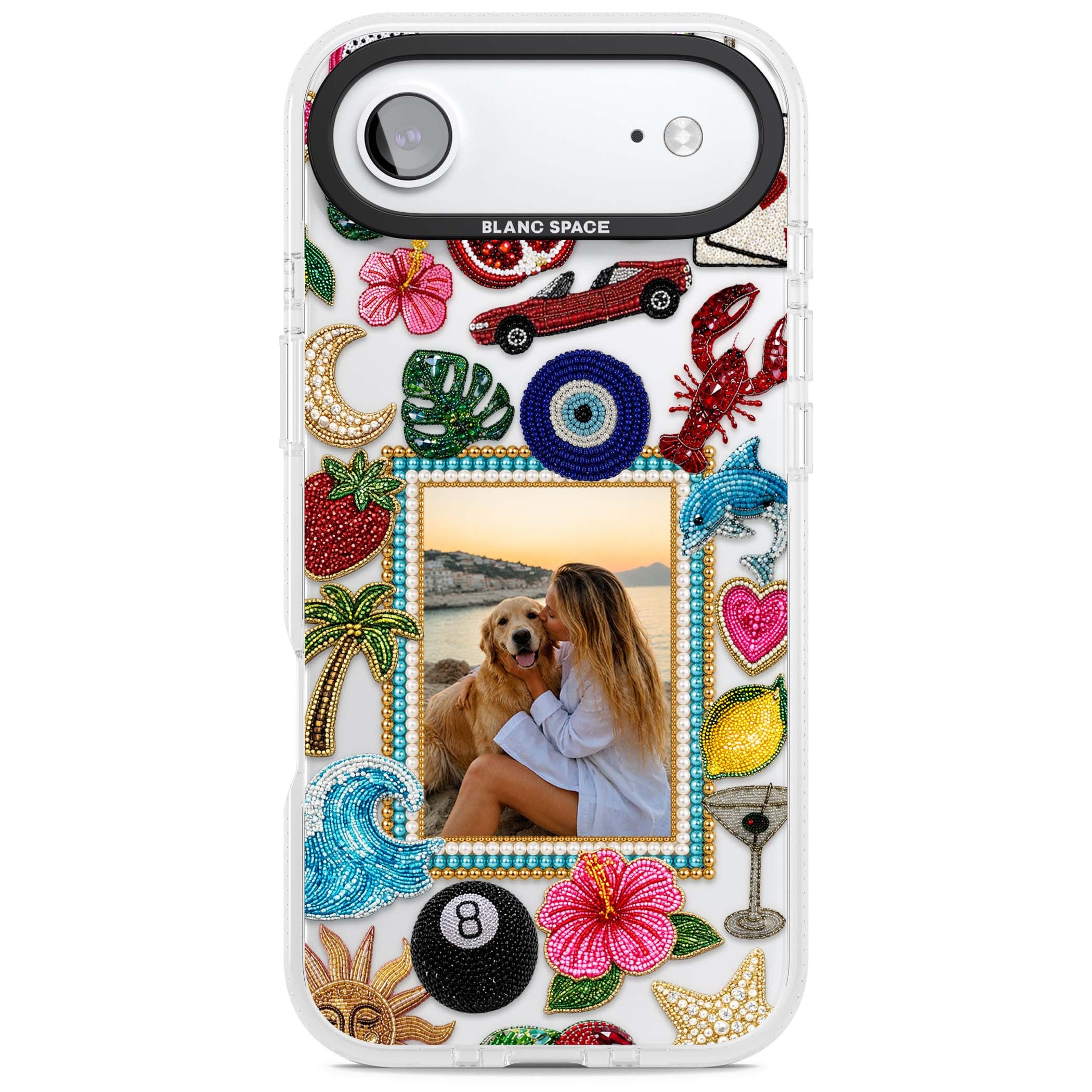 Beaded Photo coastal iPhone case | Clear Case Impact Air case for iPhone Air