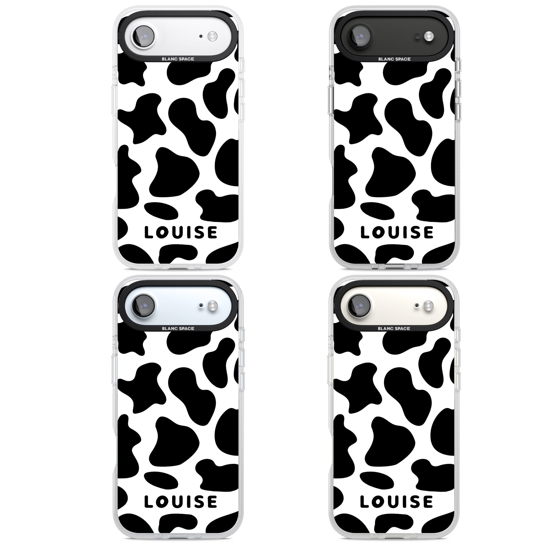 Personalised Cow Print iPhone 17 Air Impact Air Clear Phone Case APT Impact Protection