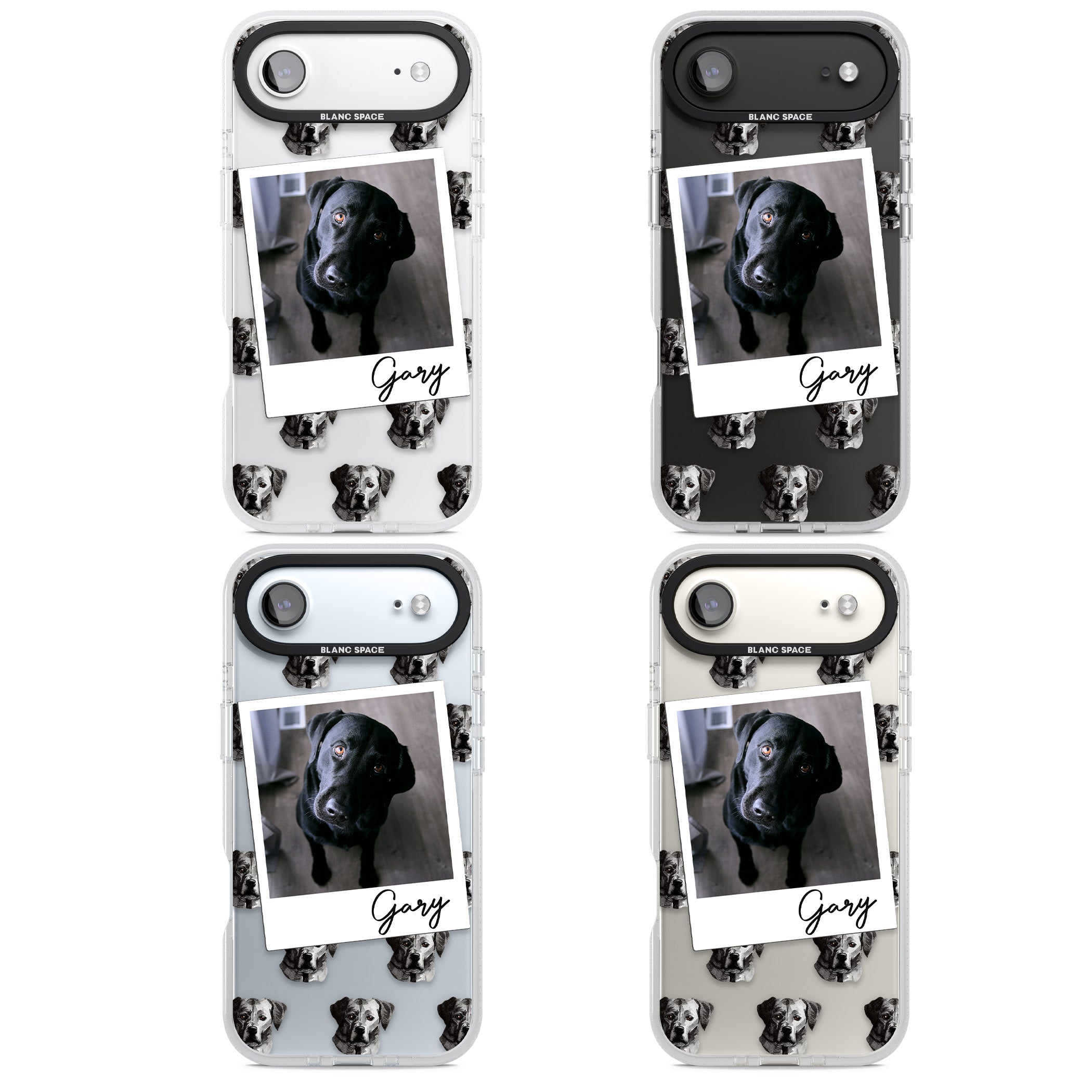 Personalised Black Labrador Instant Camera Photo iPhone 17 Air Impact Air Clear Phone Case APT Impact Protection