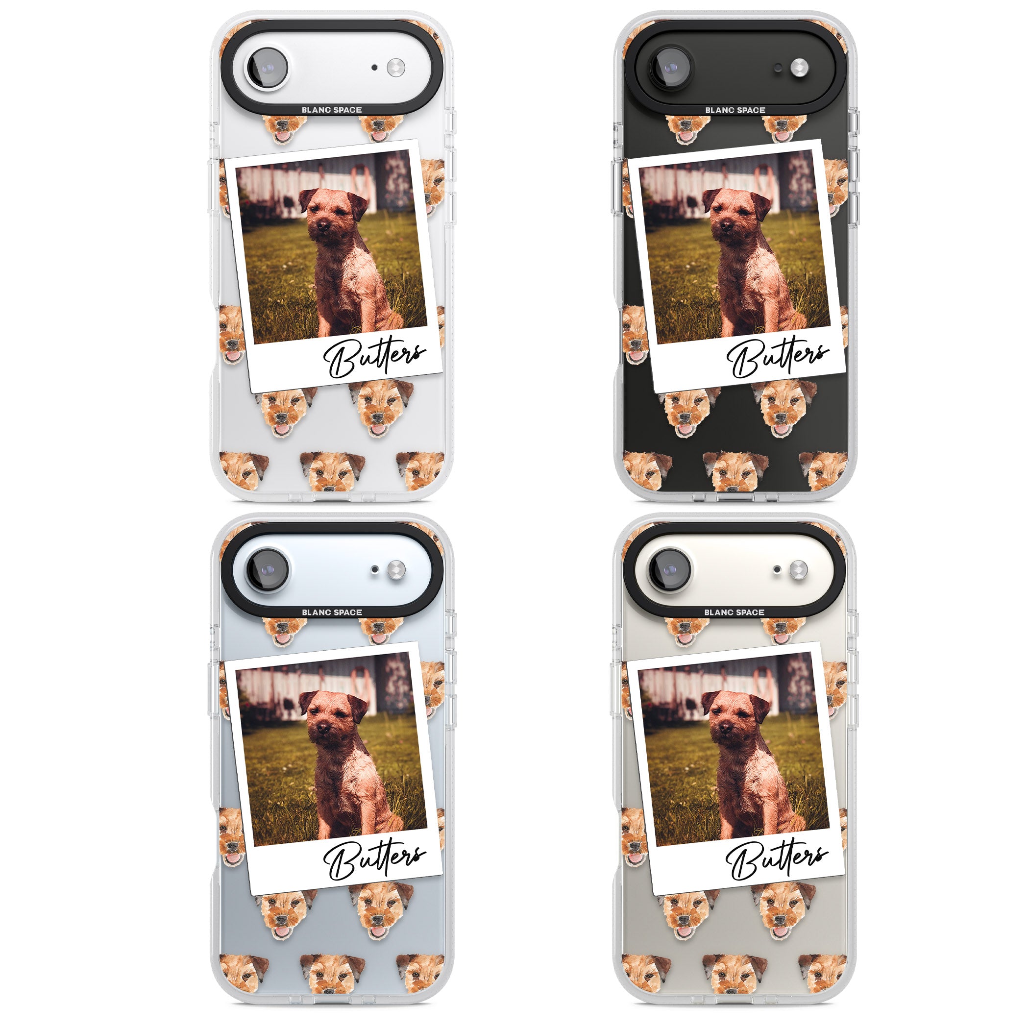 Personalised Border Terrier Instant Camera Photo iPhone 17 Air Impact Air Clear Phone Case APT Impact Protection