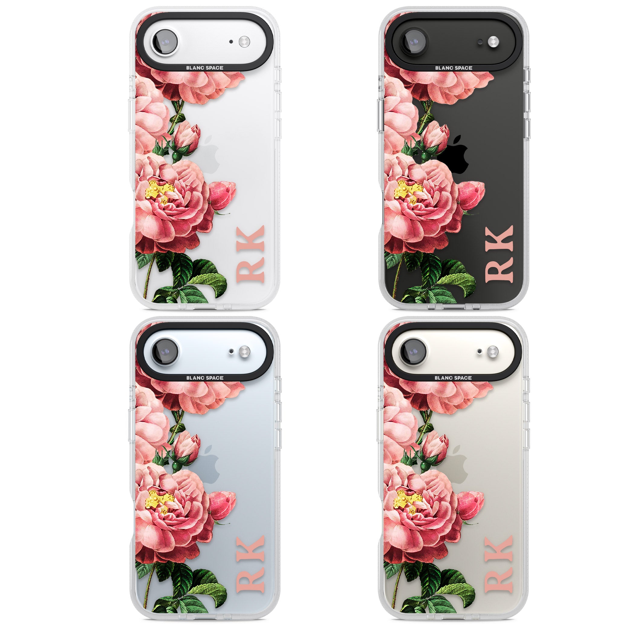Personalised Vintage Floral Peonies iPhone 17 Air Impact Air Clear Phone Case APT Impact Protection