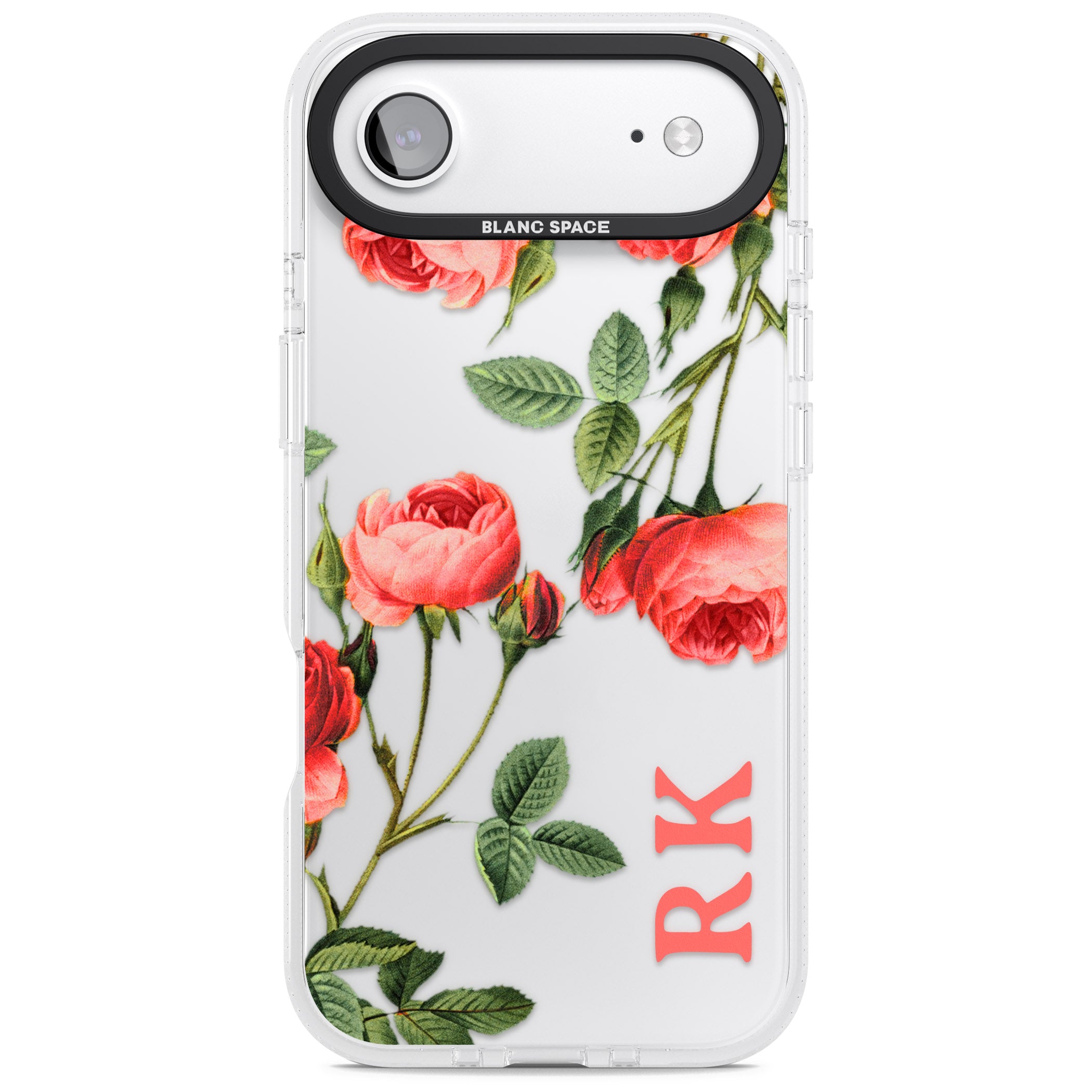 Personalised Vintage Floral Rose iPhone 17 Air Impact Air Clear Phone Case