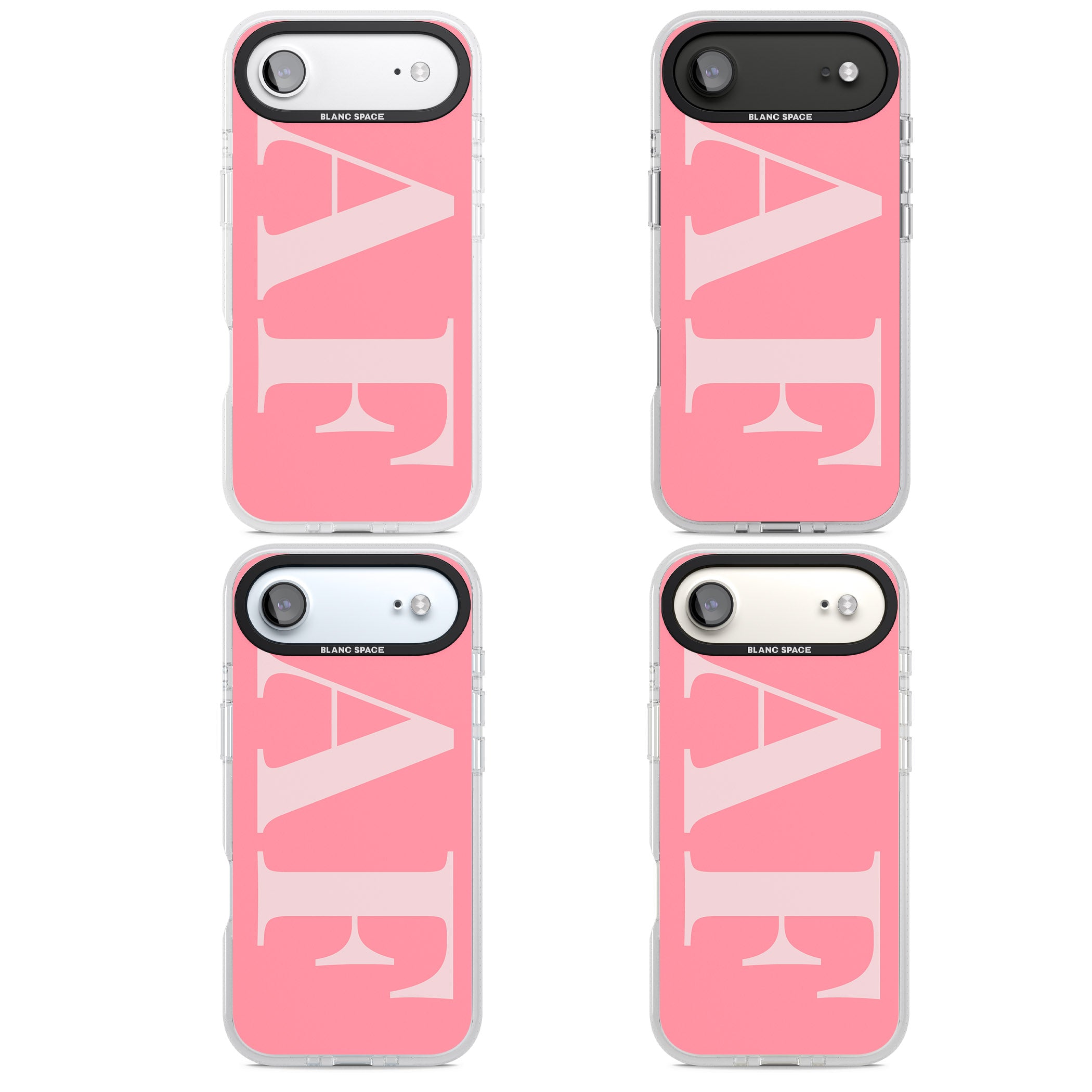 Personalised Light & Dark Pink Green Letters iPhone 17 Air Impact Air Clear Phone Case APT Impact Protection