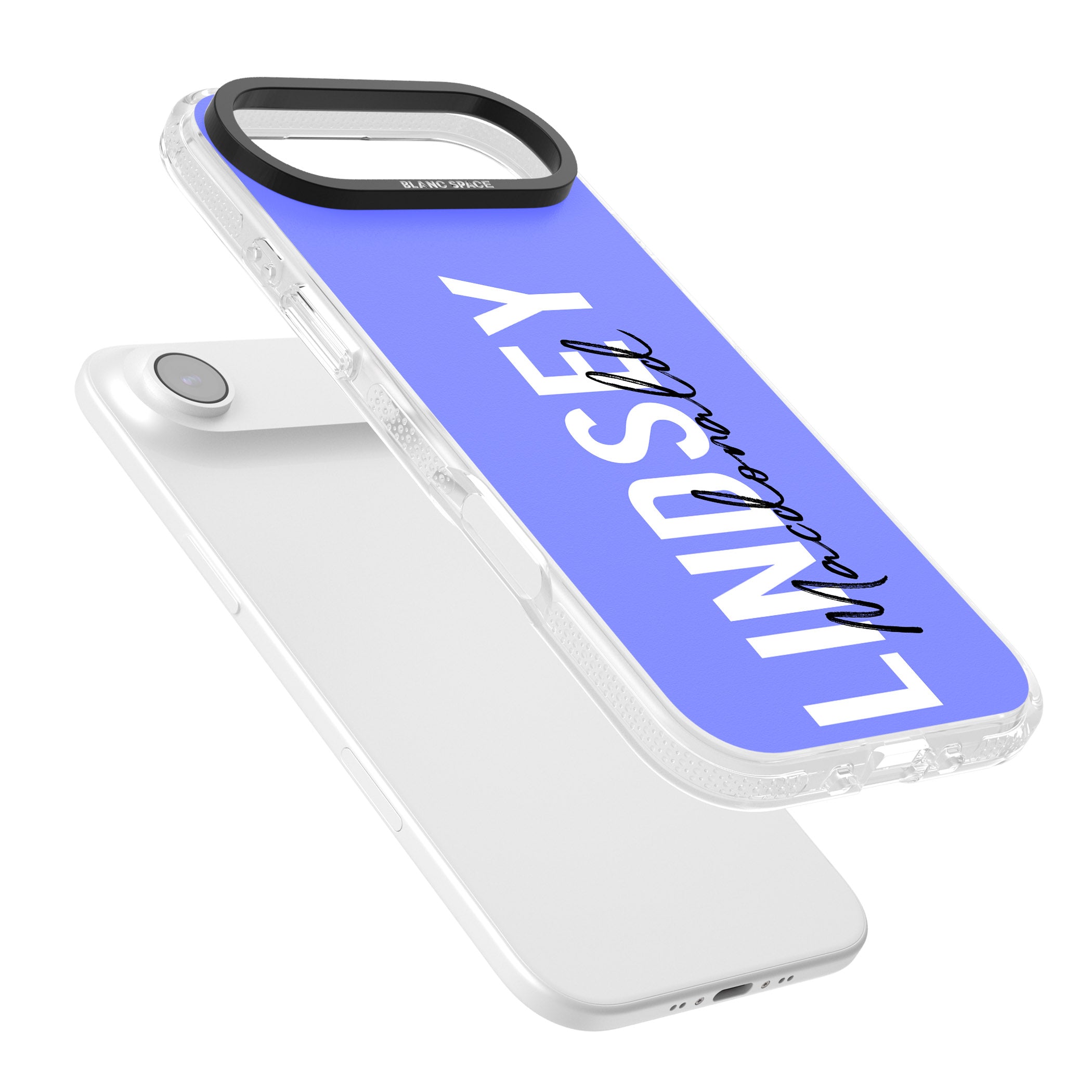 Personalised Bold Name: Purple iPhone 17 Air Impact Air Clear Phone Case Colours