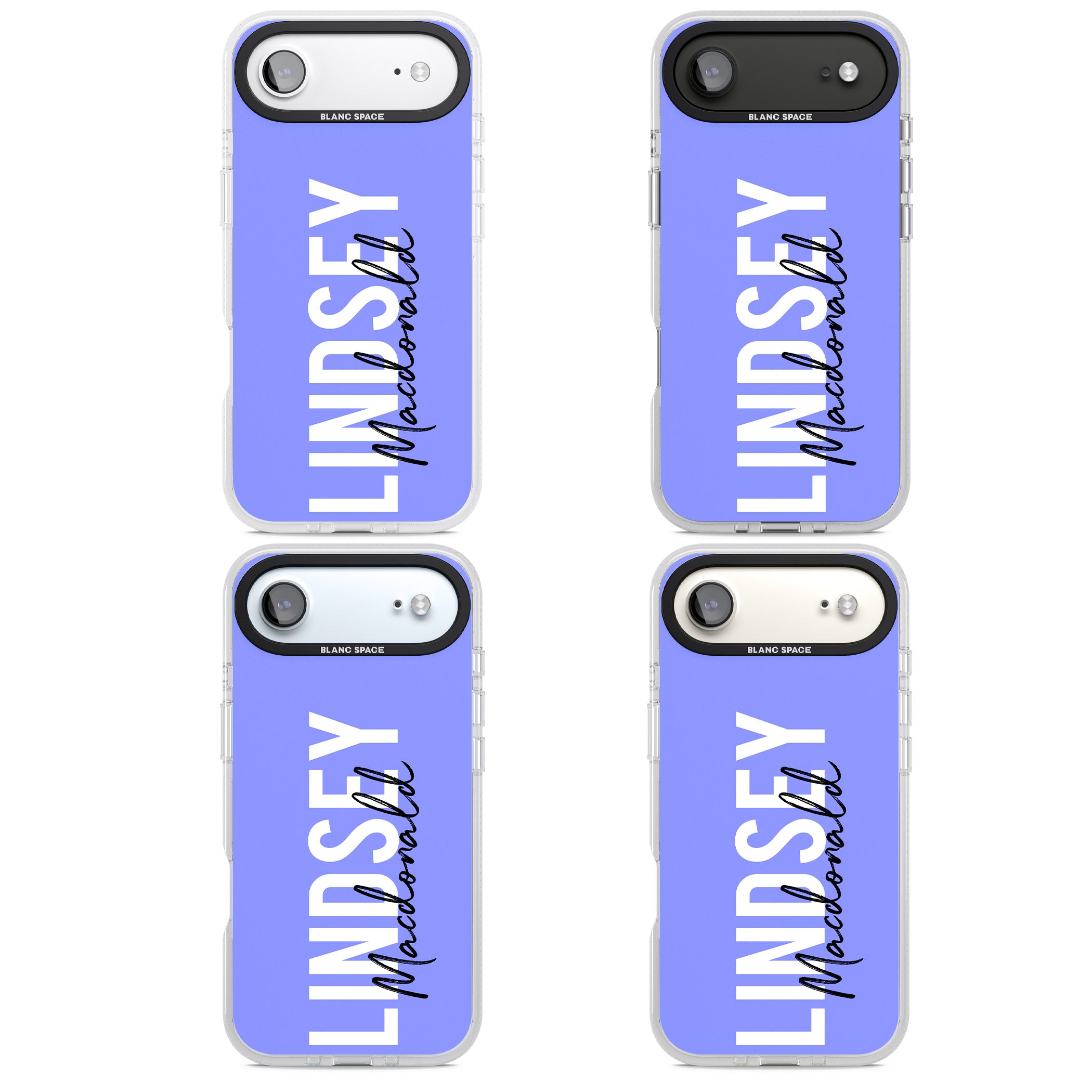 Personalised Bold Name: Purple iPhone 17 Air Impact Air Clear Phone Case APT Impact Protection