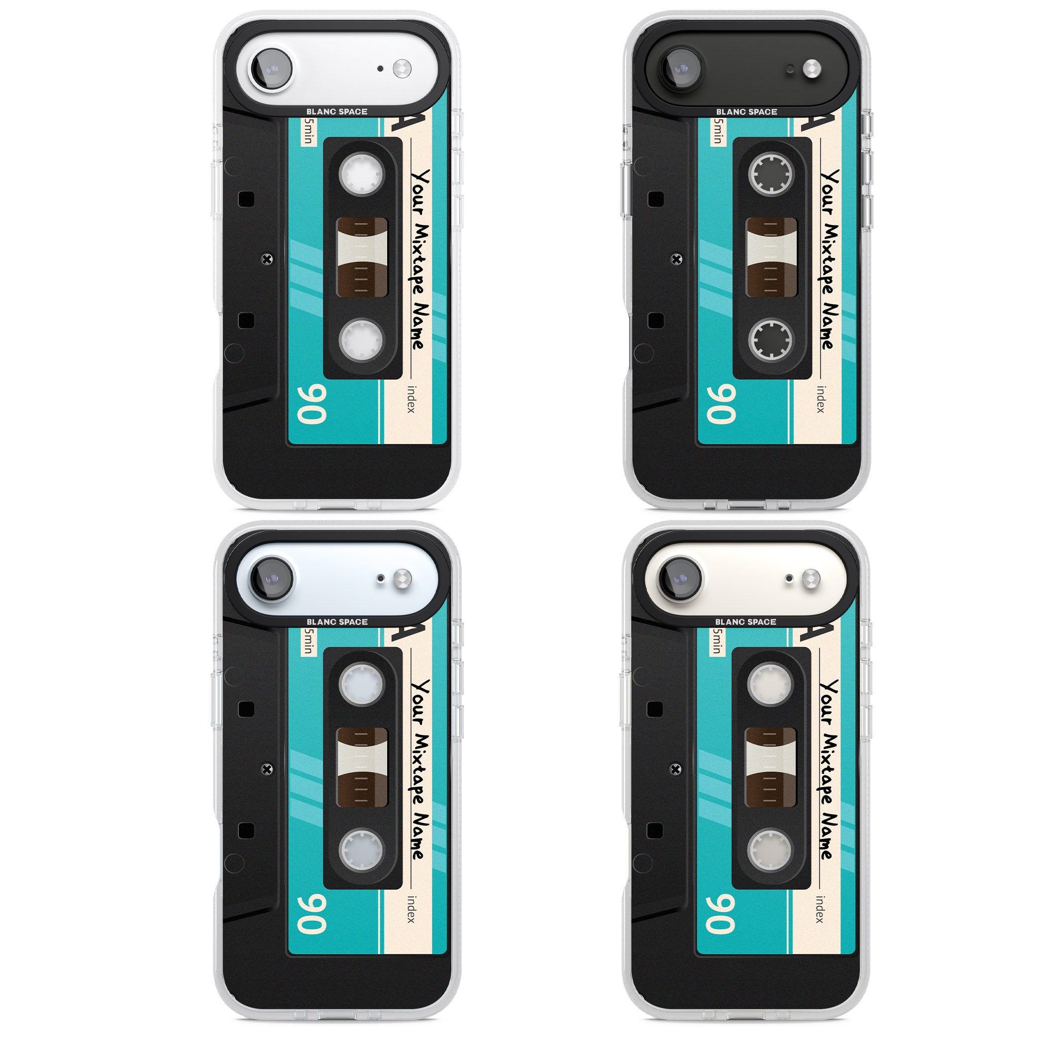 Personalised Retro Mixtape Dark iPhone 17 Air Impact Air Clear Phone Case APT Impact Protection