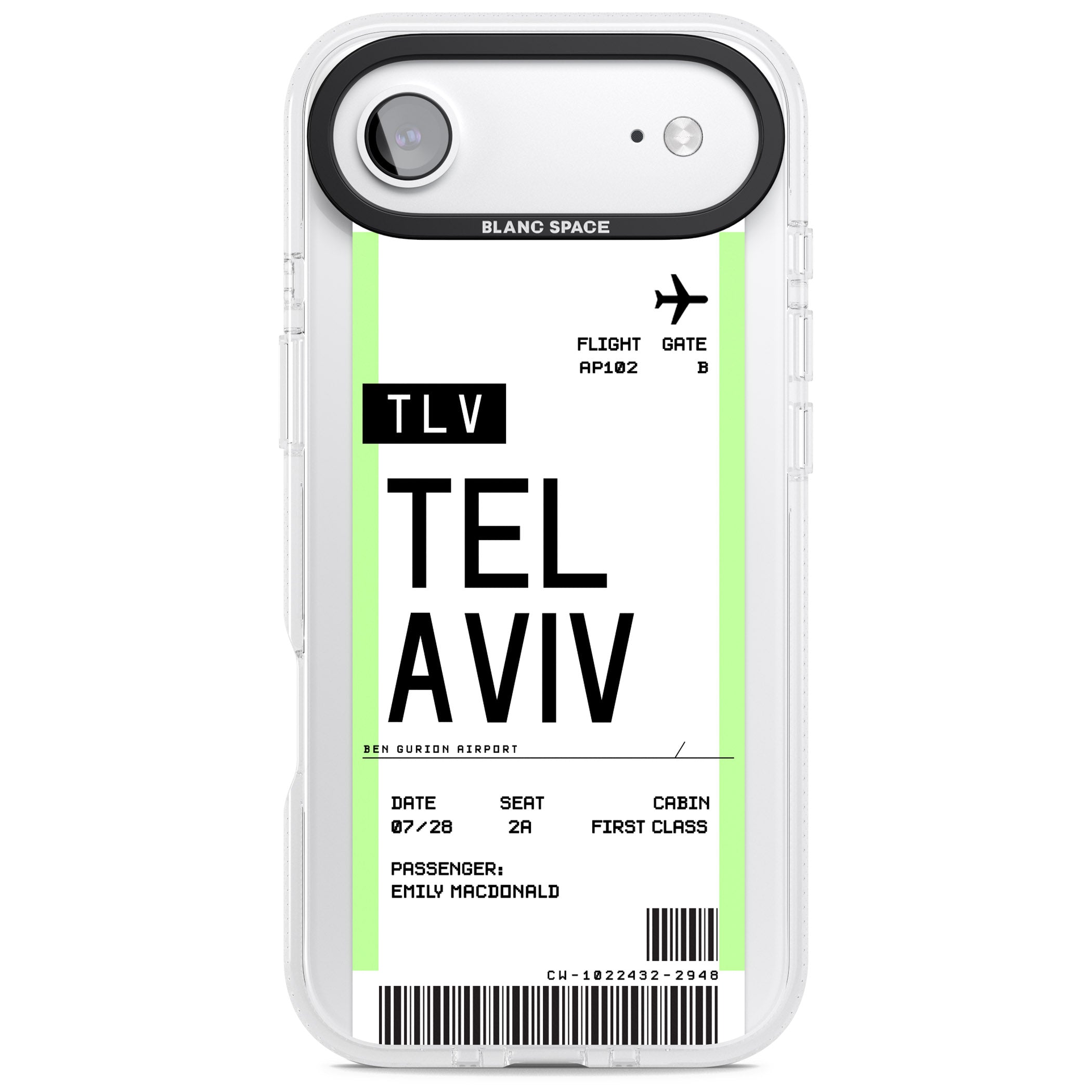 Personalised Tel Aviv Boarding Pass