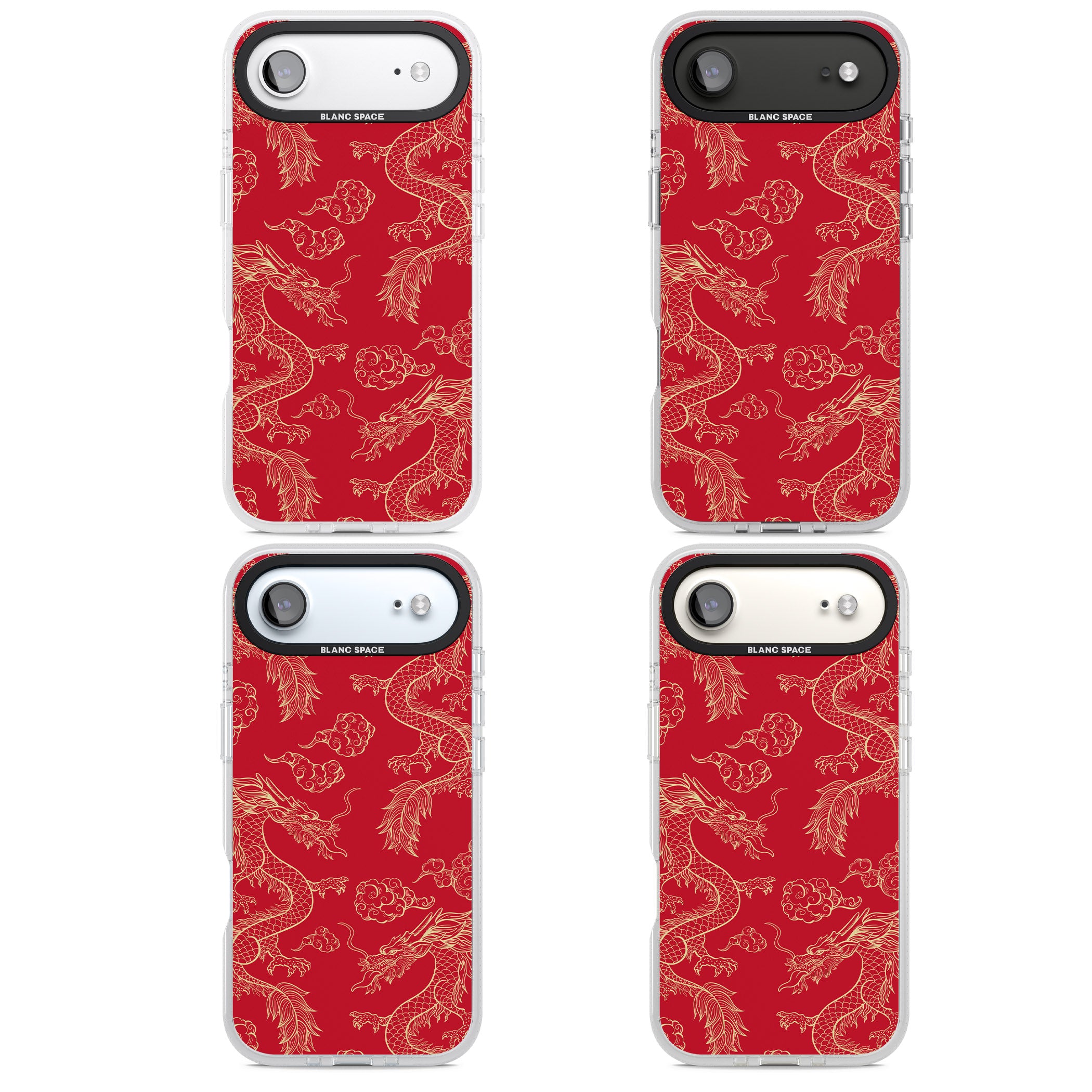 Red And Gold Dragon Pattern iPhone 17 Air Impact Air Clear Phone Case APT Impact Protection
