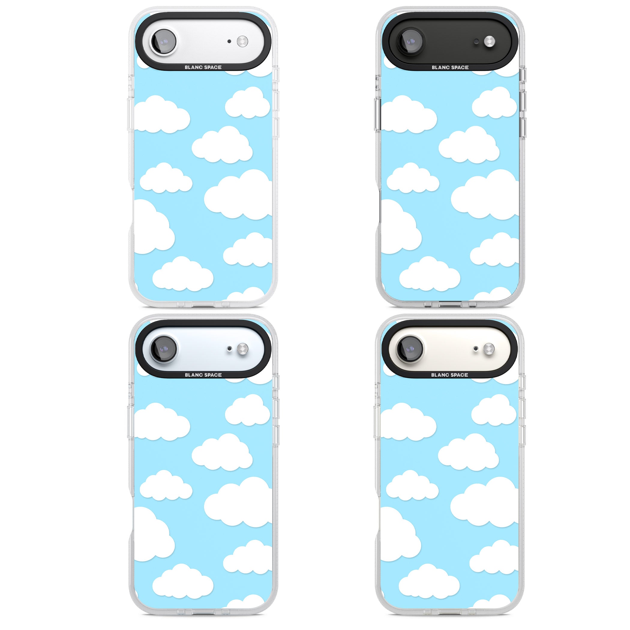 Blue Sky & Clouds Pattern iPhone 17 Air Impact Air Clear Phone Case APT Impact Protection
