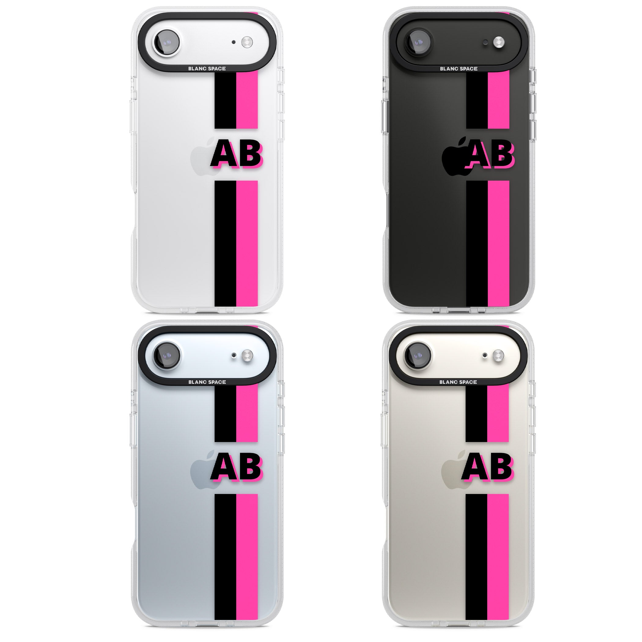 Personalised Bold Name Stripe iPhone 17 Air Impact Air Clear Phone Case APT Impact Protection